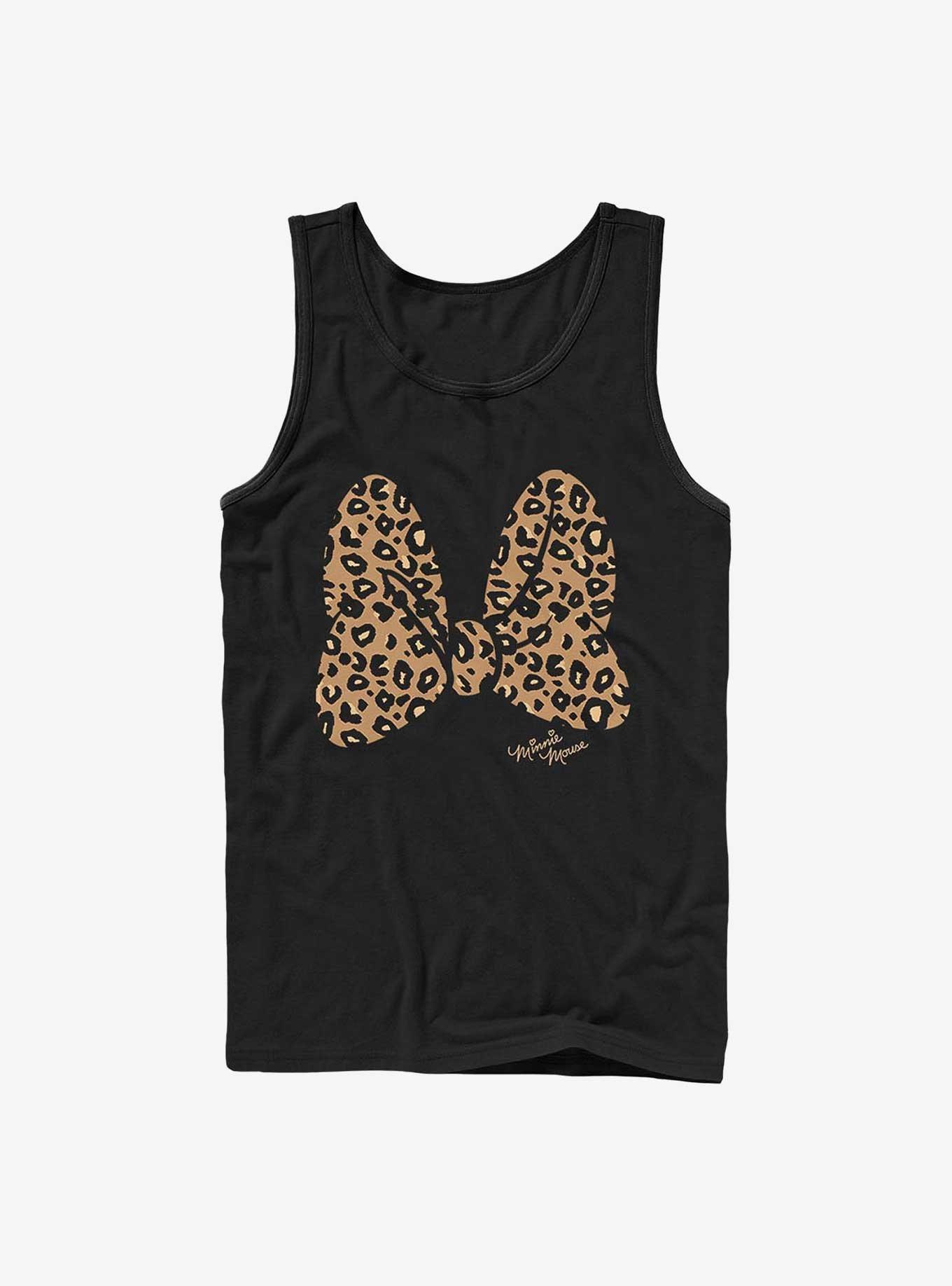 Disney Minnie Mouse Animal Print Bow Tank, BLACK, hi-res