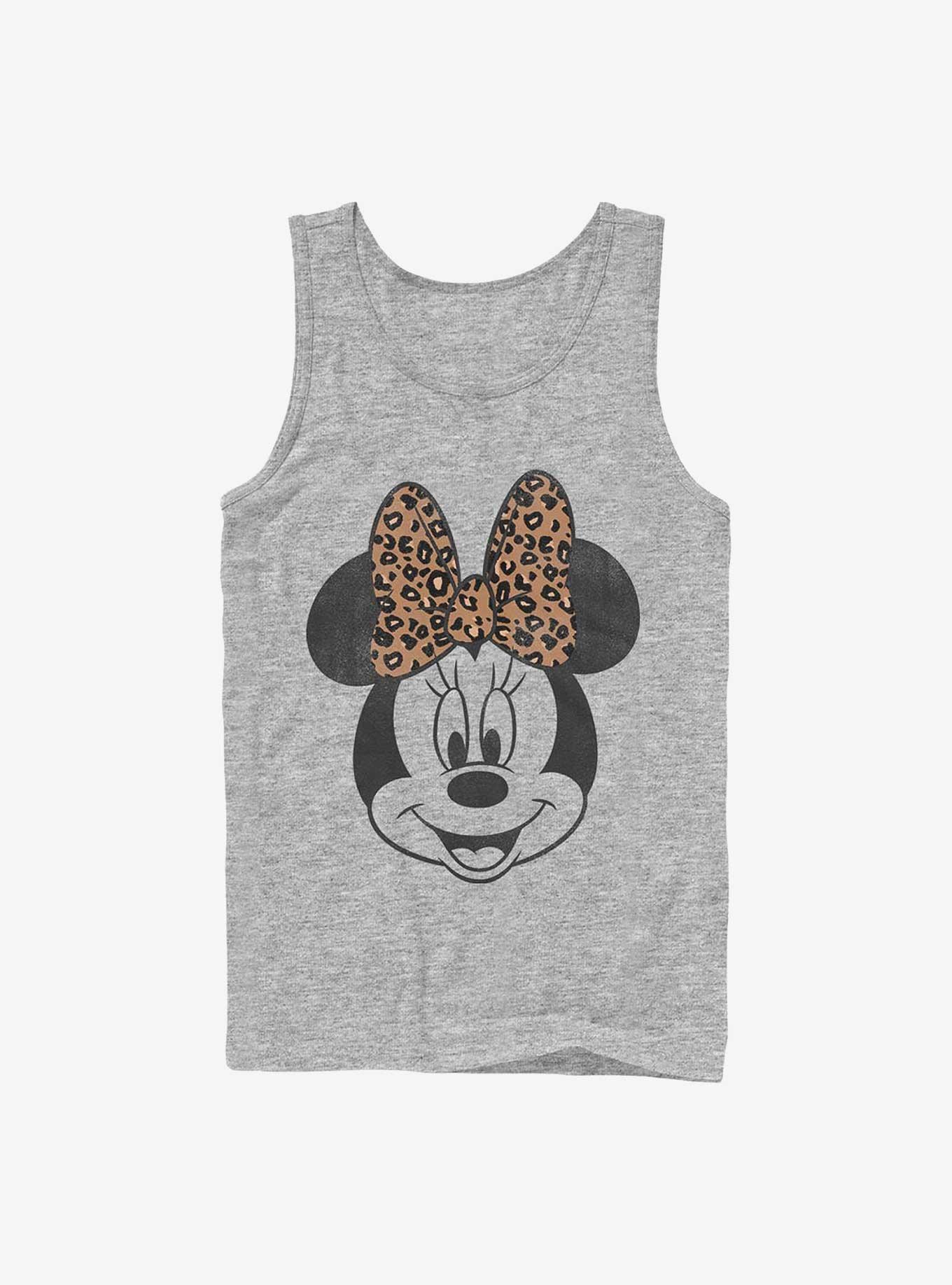 Disney Minnie Mouse Modern Minnie Face Leopard Tank, ATH HTR, hi-res