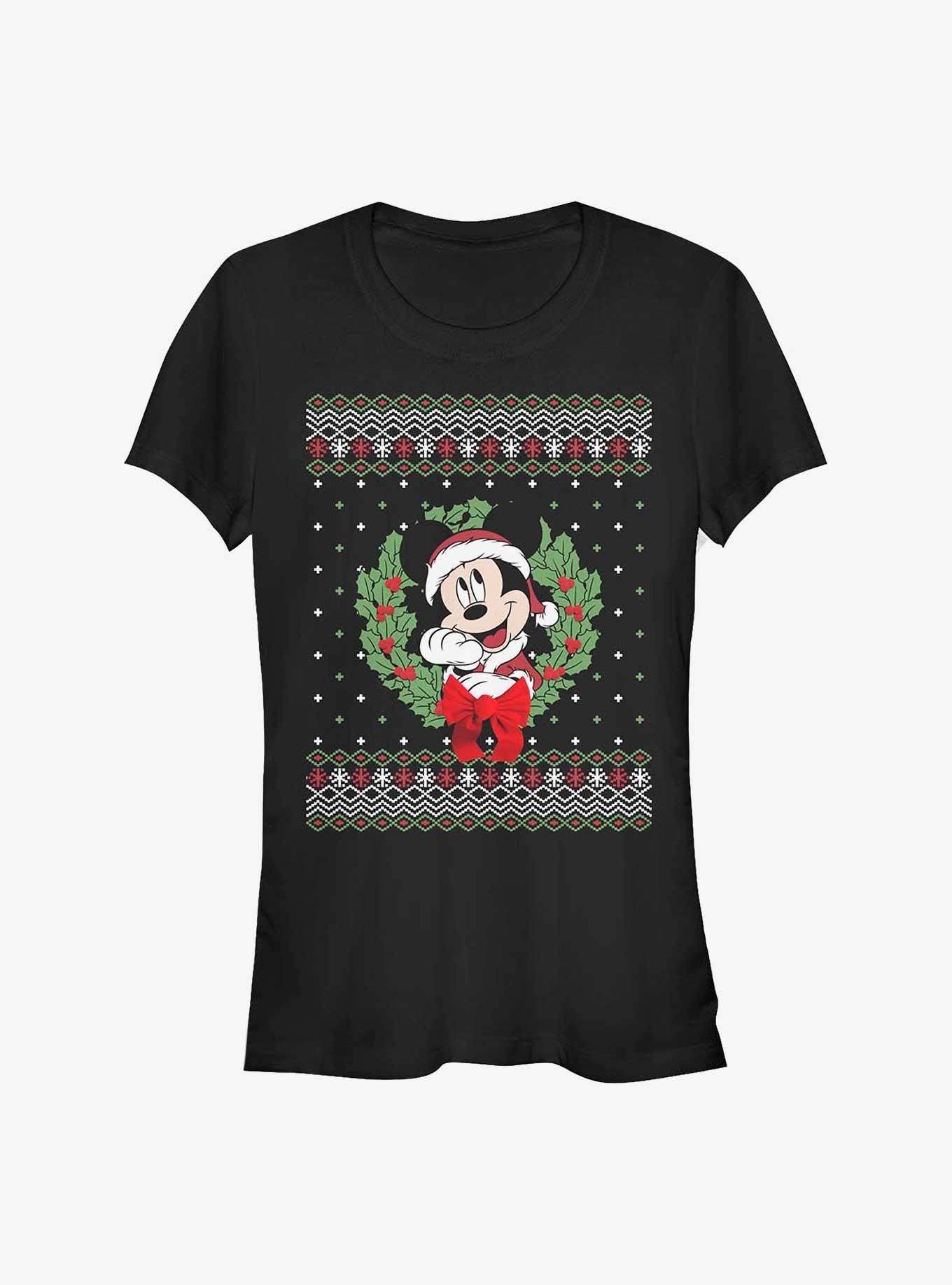 Disney Mickey Mouse Mickey Ugly Holiday Girls T-Shirt, BLACK, hi-res