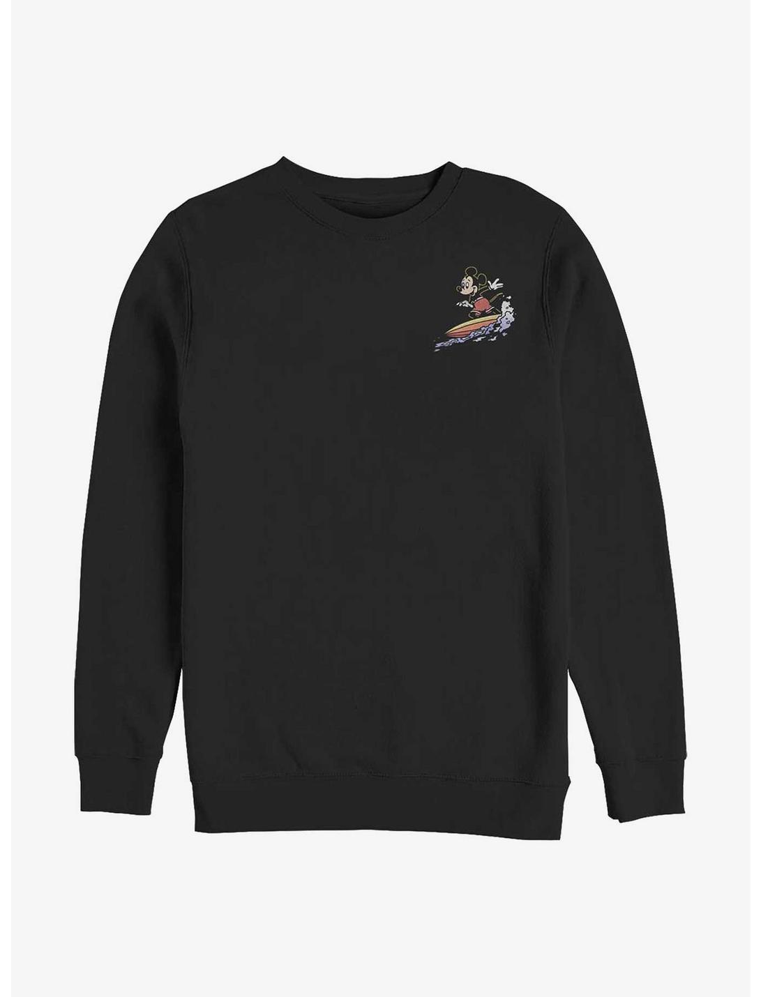 Disney Mickey Mouse Mickey Surf Crew Sweatshirt, BLACK, hi-res