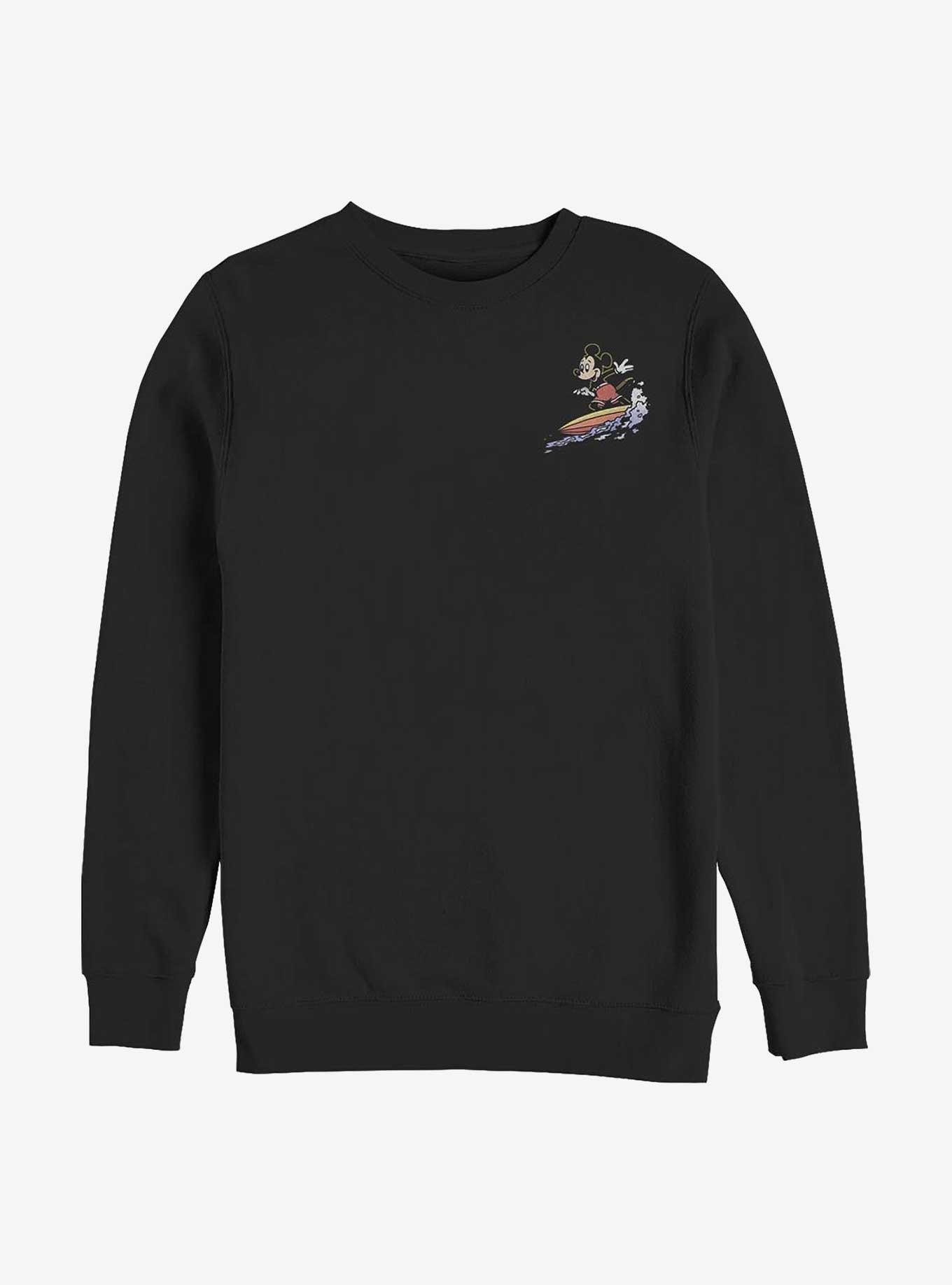 Disney Mickey Mouse Mickey Surf Crew Sweatshirt, BLACK, hi-res