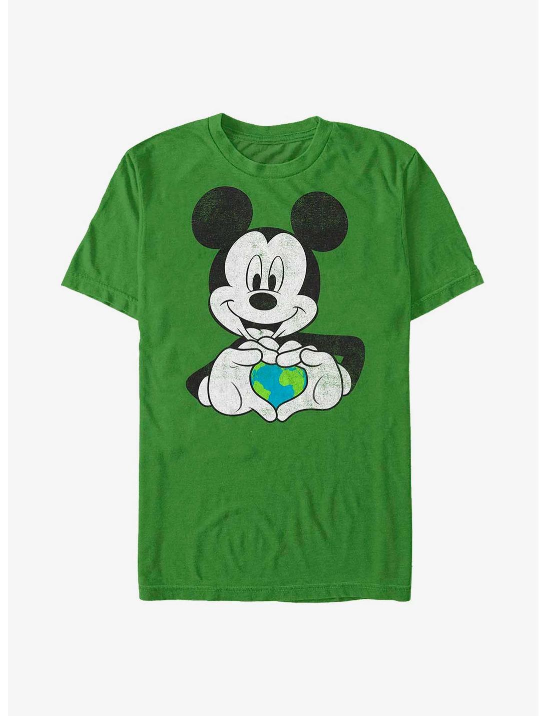 Disney Mickey Mouse Mickey Earth Heart T-Shirt, KELLY, hi-res