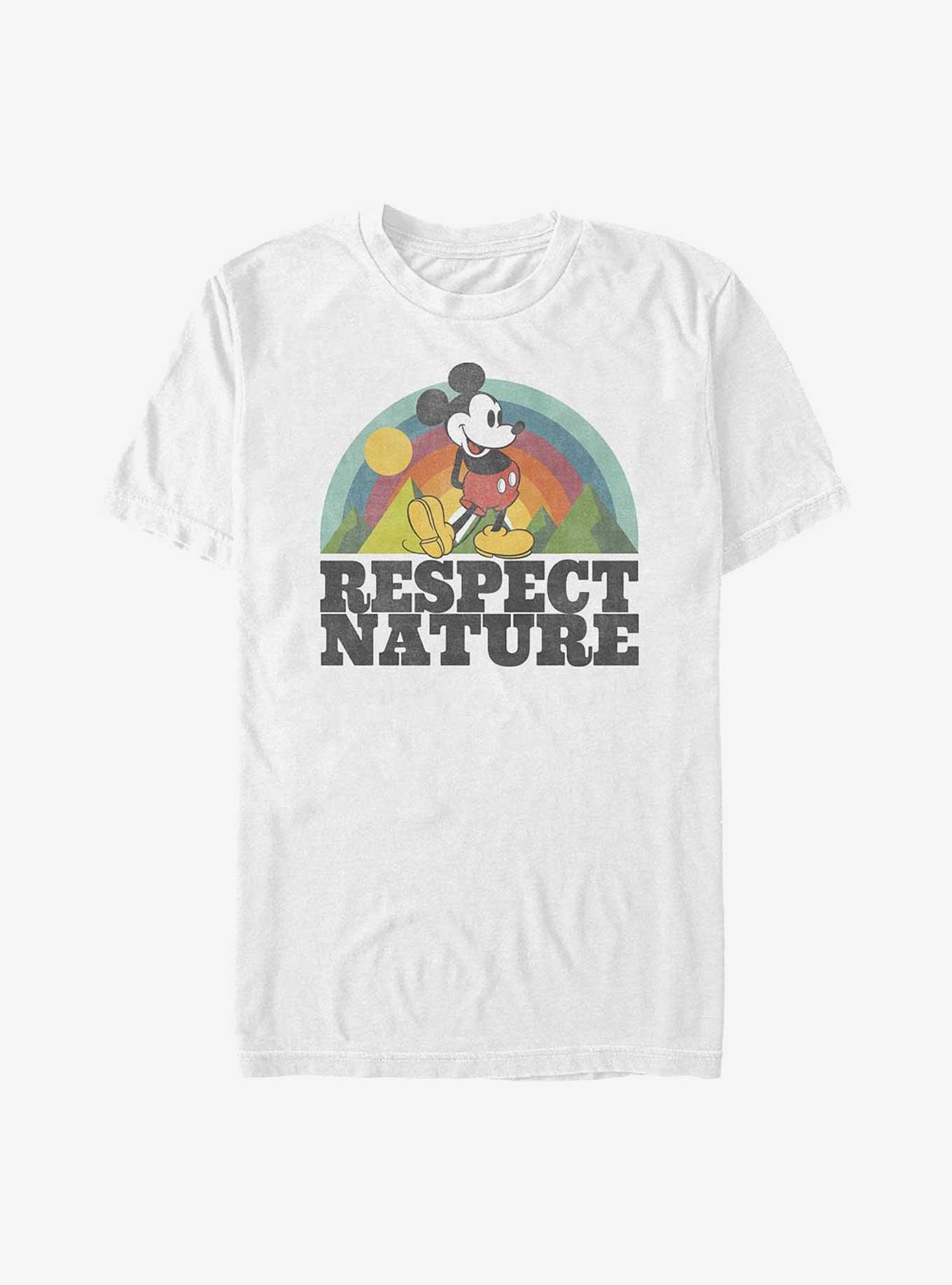 Disney Mickey Mouse Respect Nature T-Shirt, WHITE, hi-res