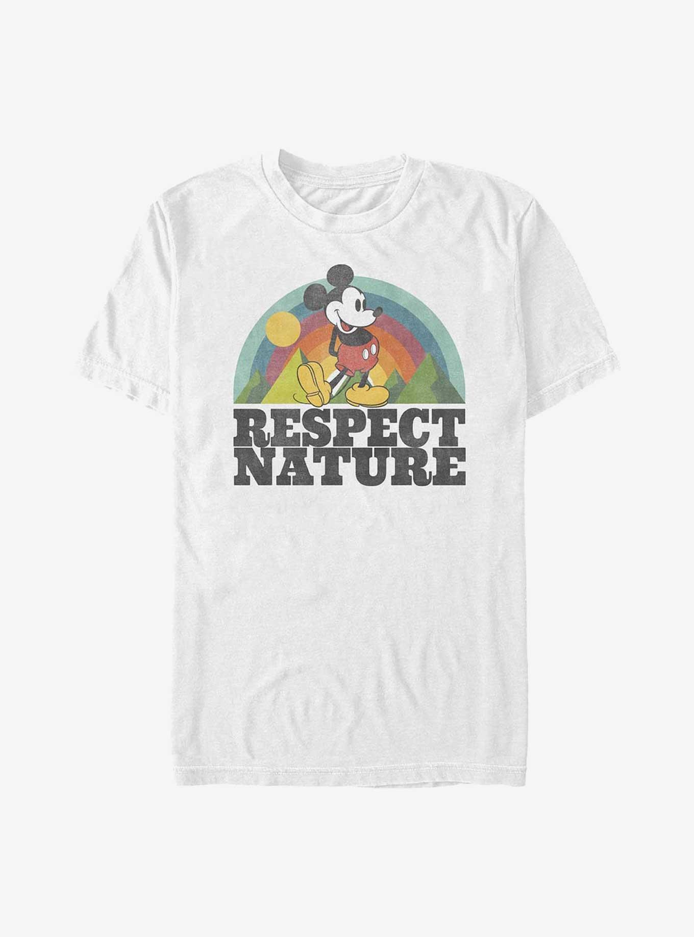 Disney Mickey Mouse Respect Nature T-Shirt, WHITE, hi-res