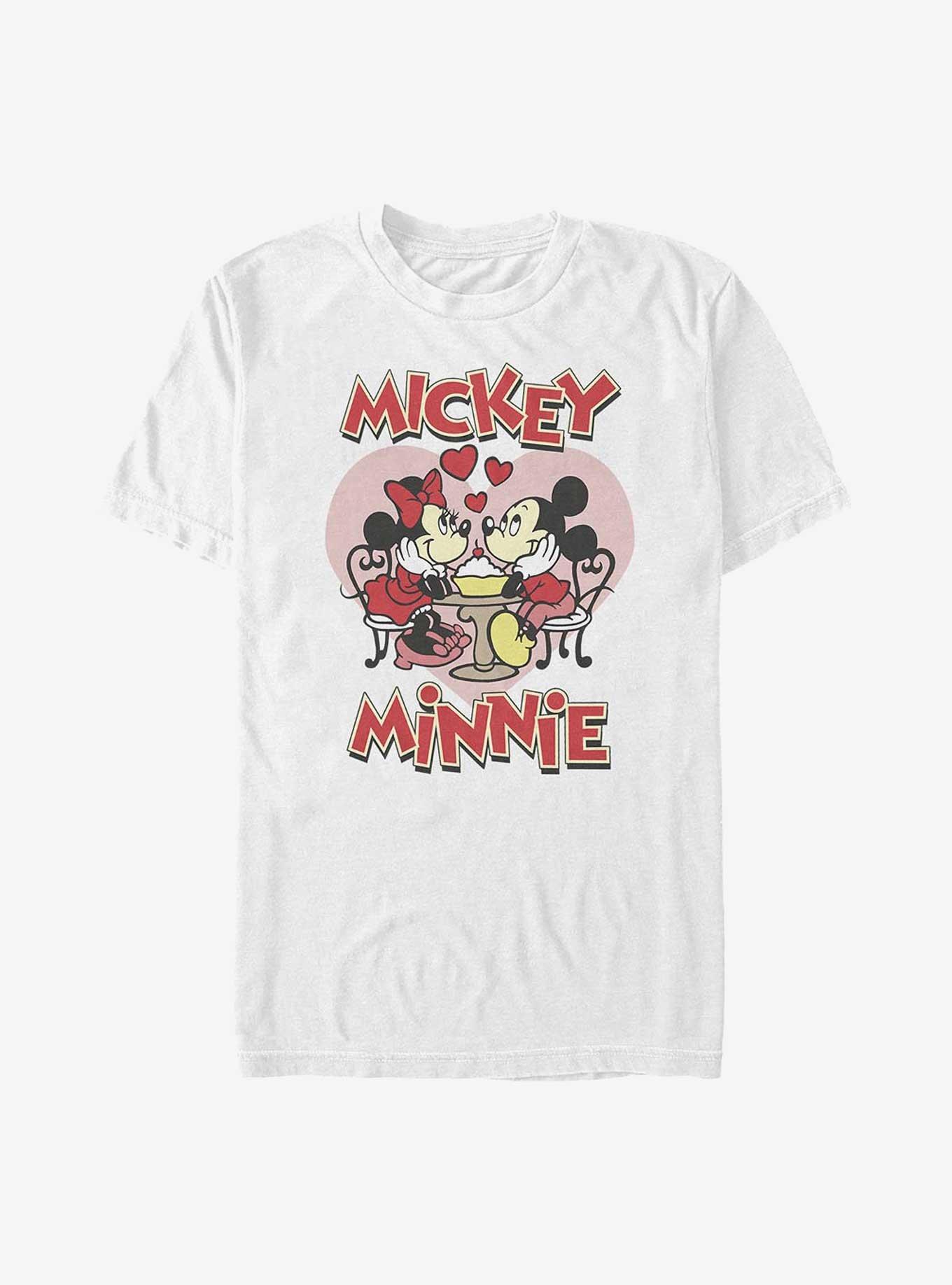Disney Mickey Mouse & Minnie Mouse Sweet Sundae T-Shirt, WHITE, hi-res