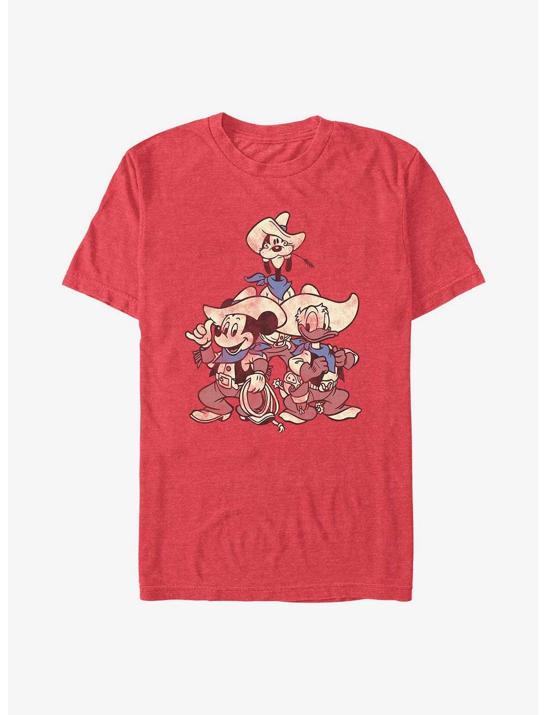 Disney Mickey Mouse Vintage Cowboys T-Shirt, RED HTR, hi-res
