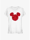 Disney Minnie Mouse Mickey Mouse Roses Girls T-Shirt, WHITE, hi-res