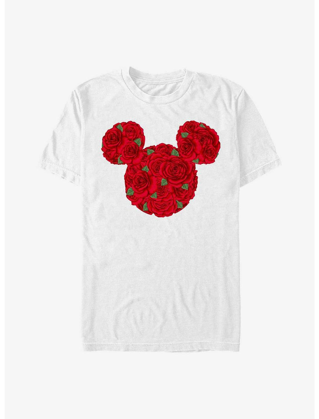 Disney Minnie Mouse Mickey Mouse Roses T-Shirt, WHITE, hi-res