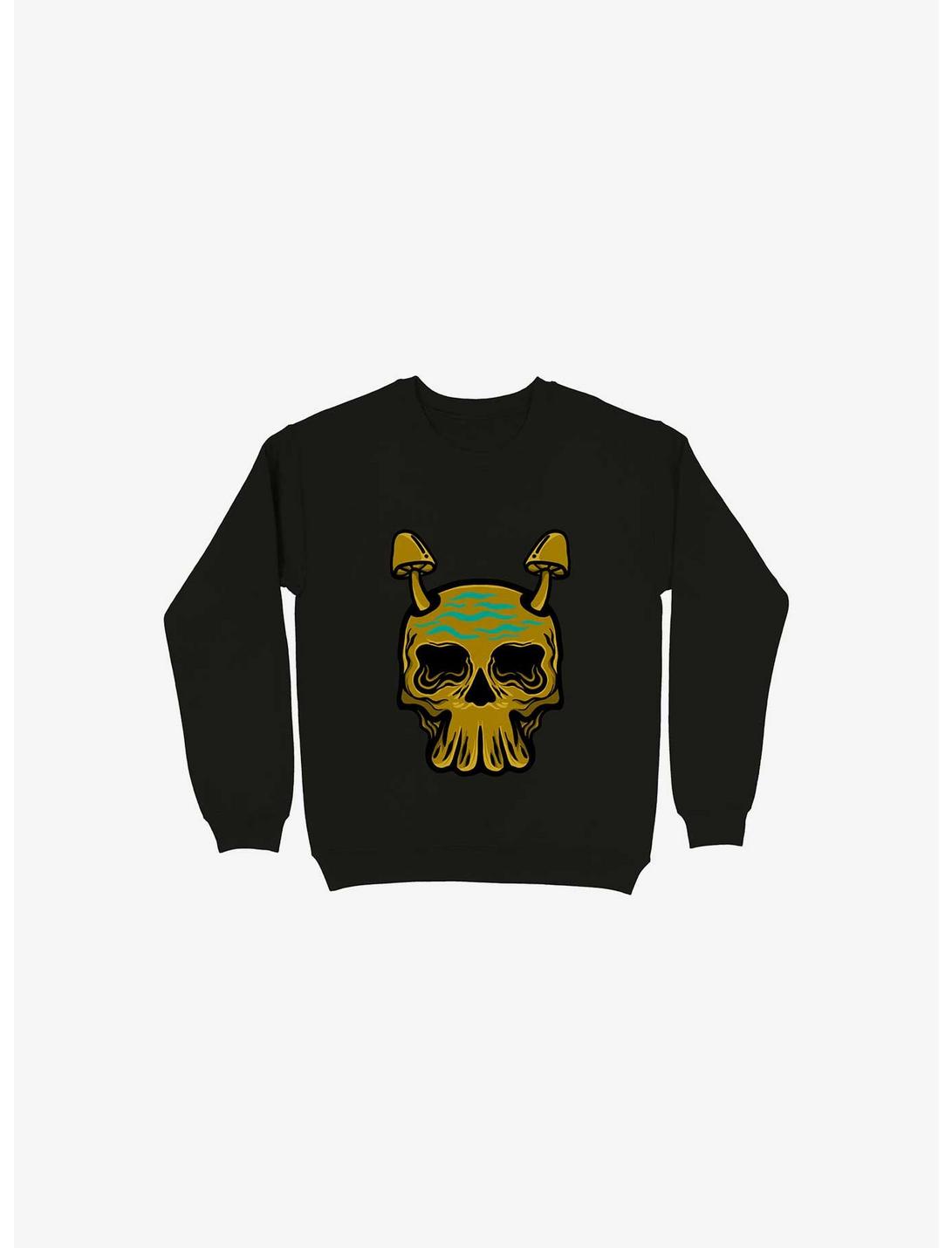 Beach Skull Sweatshirt, BLACK, hi-res