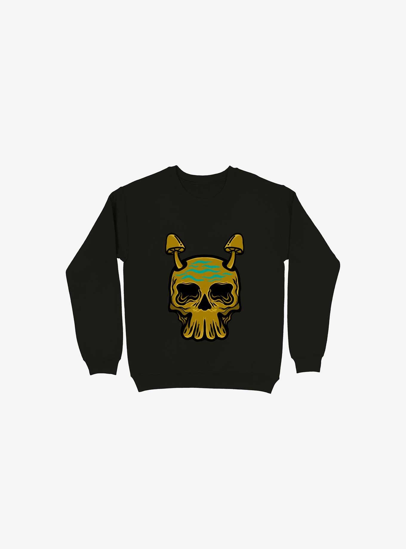 Beach Skull Sweatshirt, BLACK, hi-res