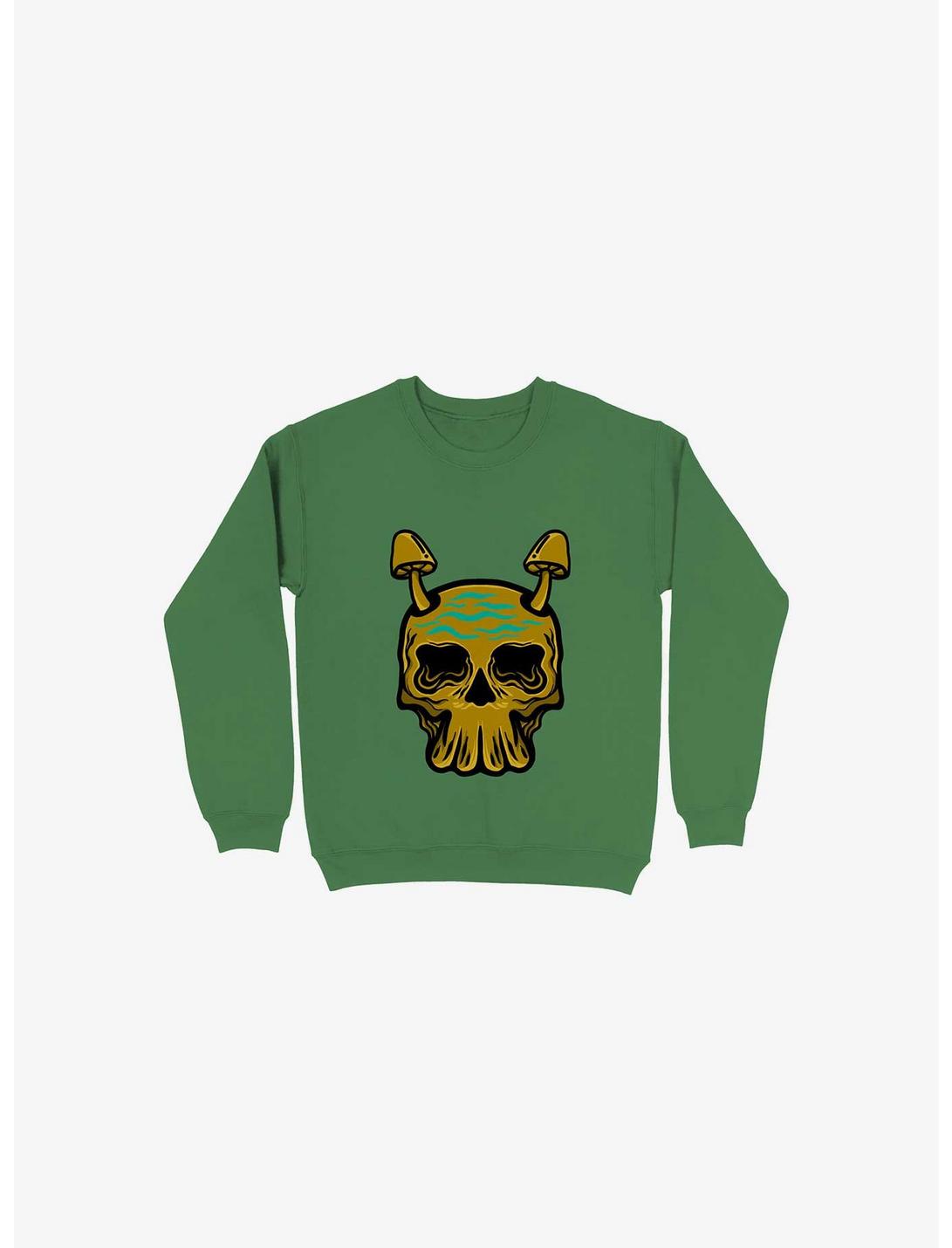 Beach Skull Sweatshirt, KELLY GREEN, hi-res