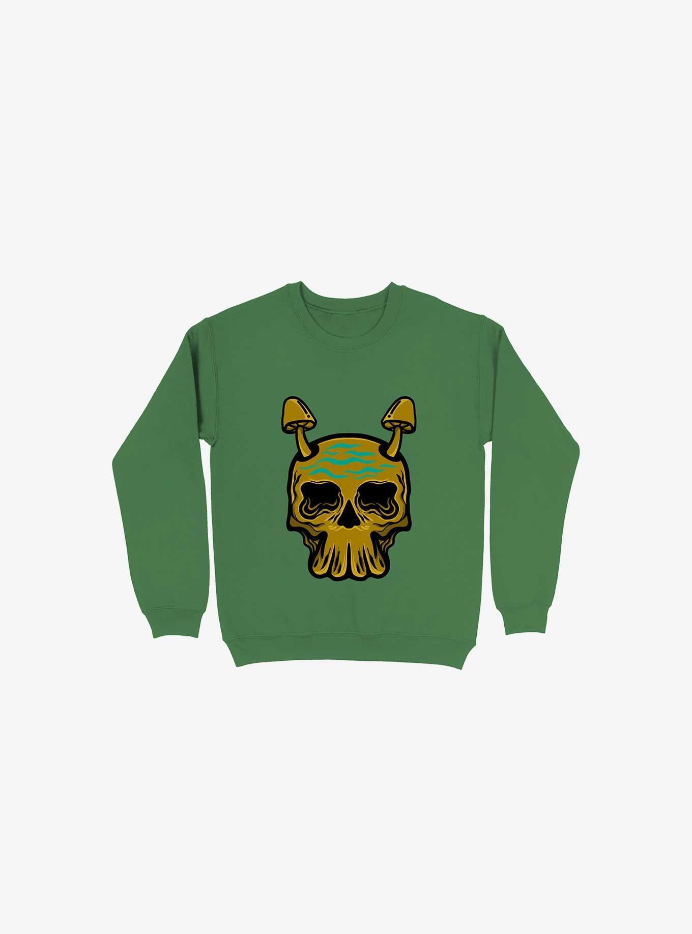 Beach Skull Sweatshirt, KELLY GREEN, hi-res