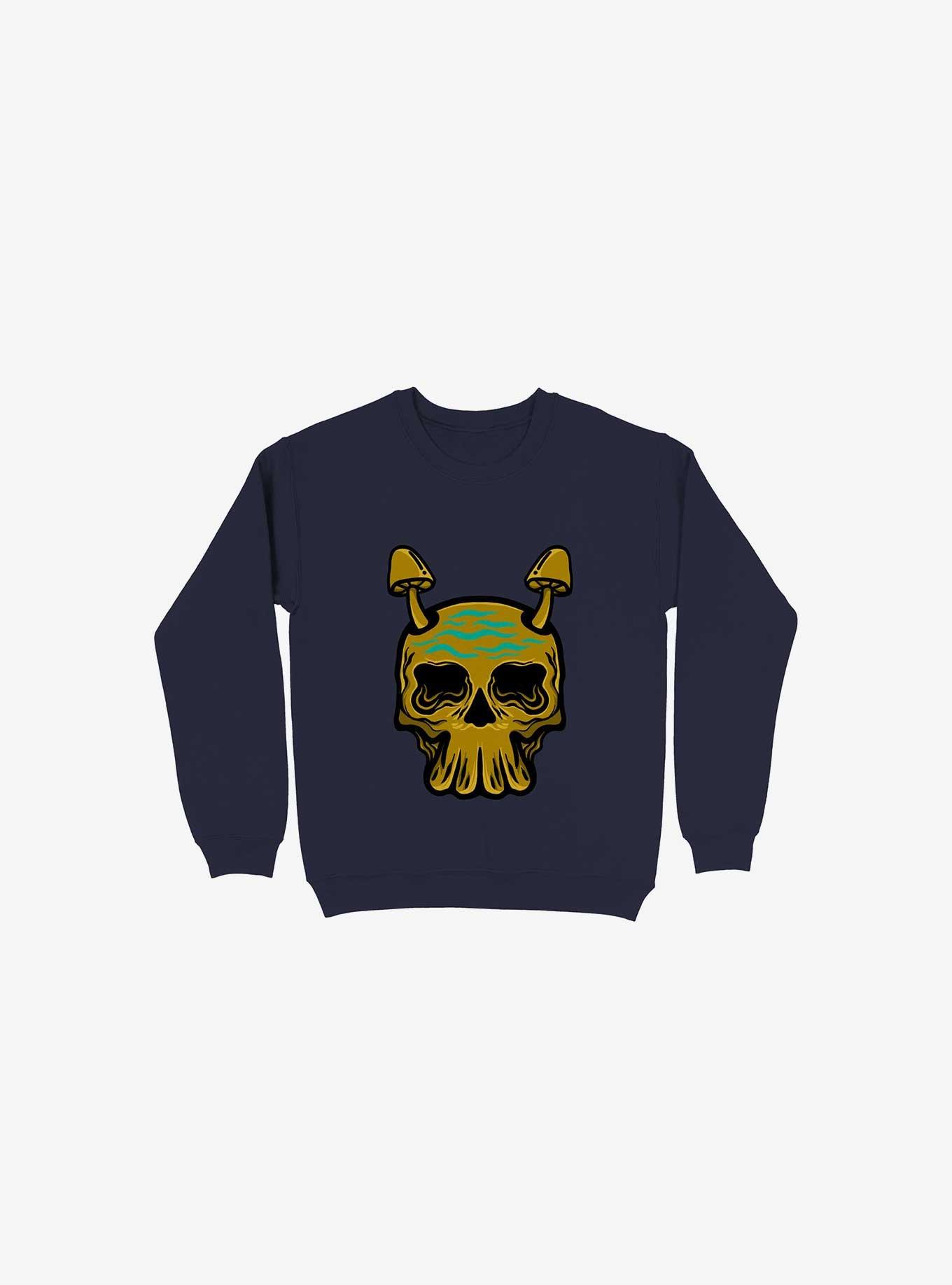 Beach Skull Sweatshirt, NAVY, hi-res