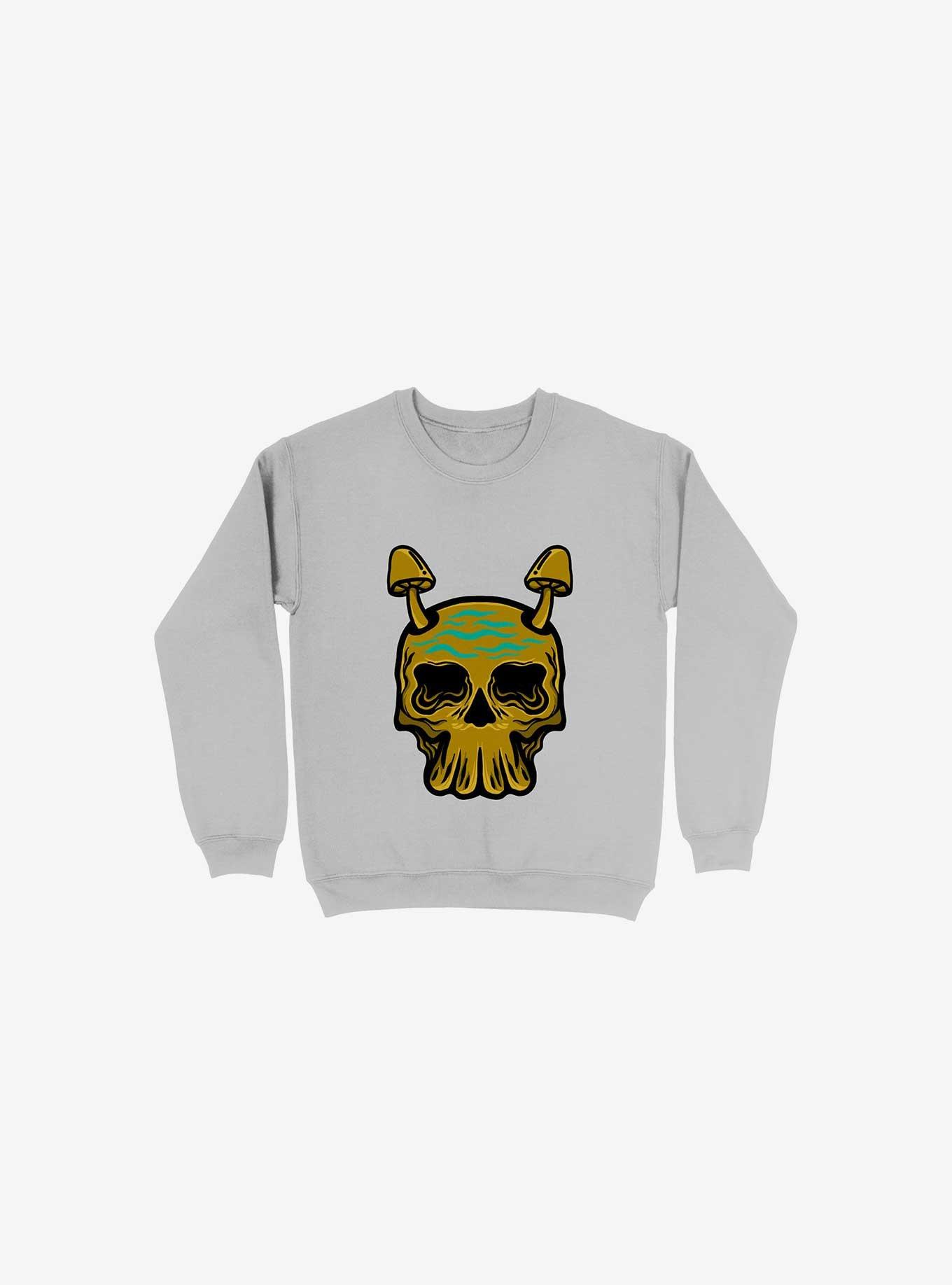 Beach Skull Sweatshirt, SILVER, hi-res