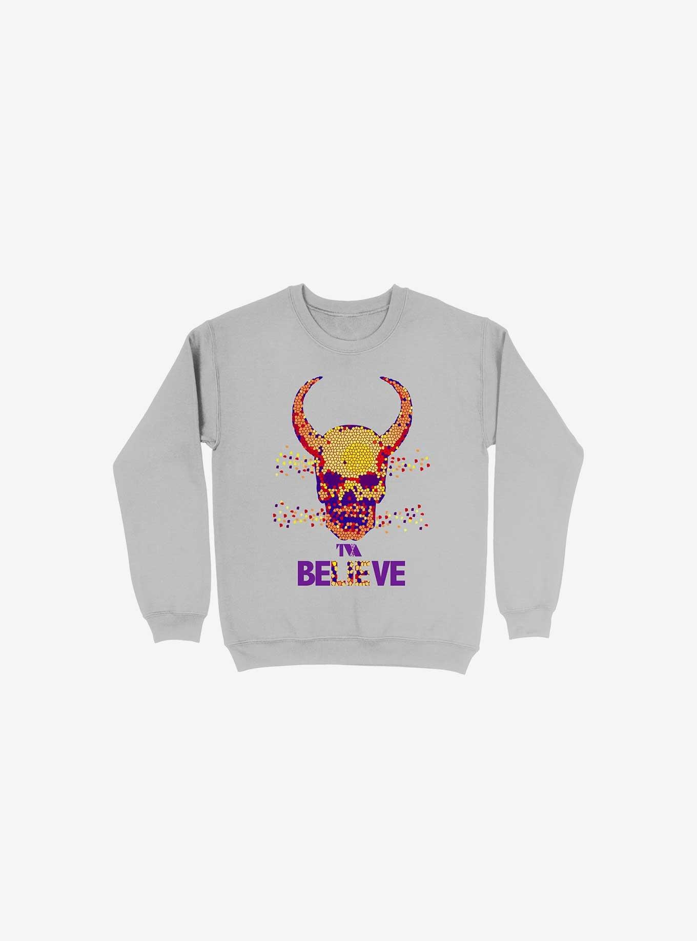 Believe Sweatshirt, SILVER, hi-res