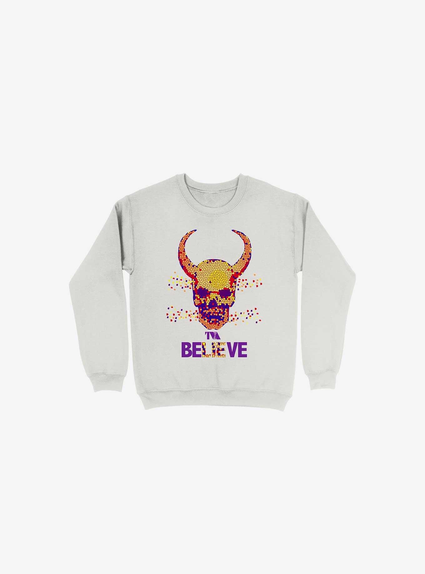 Believe Sweatshirt, WHITE, hi-res