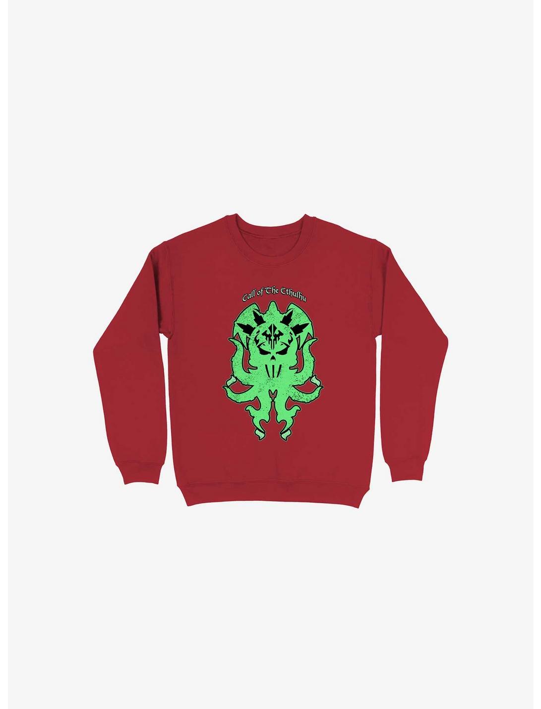 Call Of The Cthulhu Sweatshirt, RED, hi-res