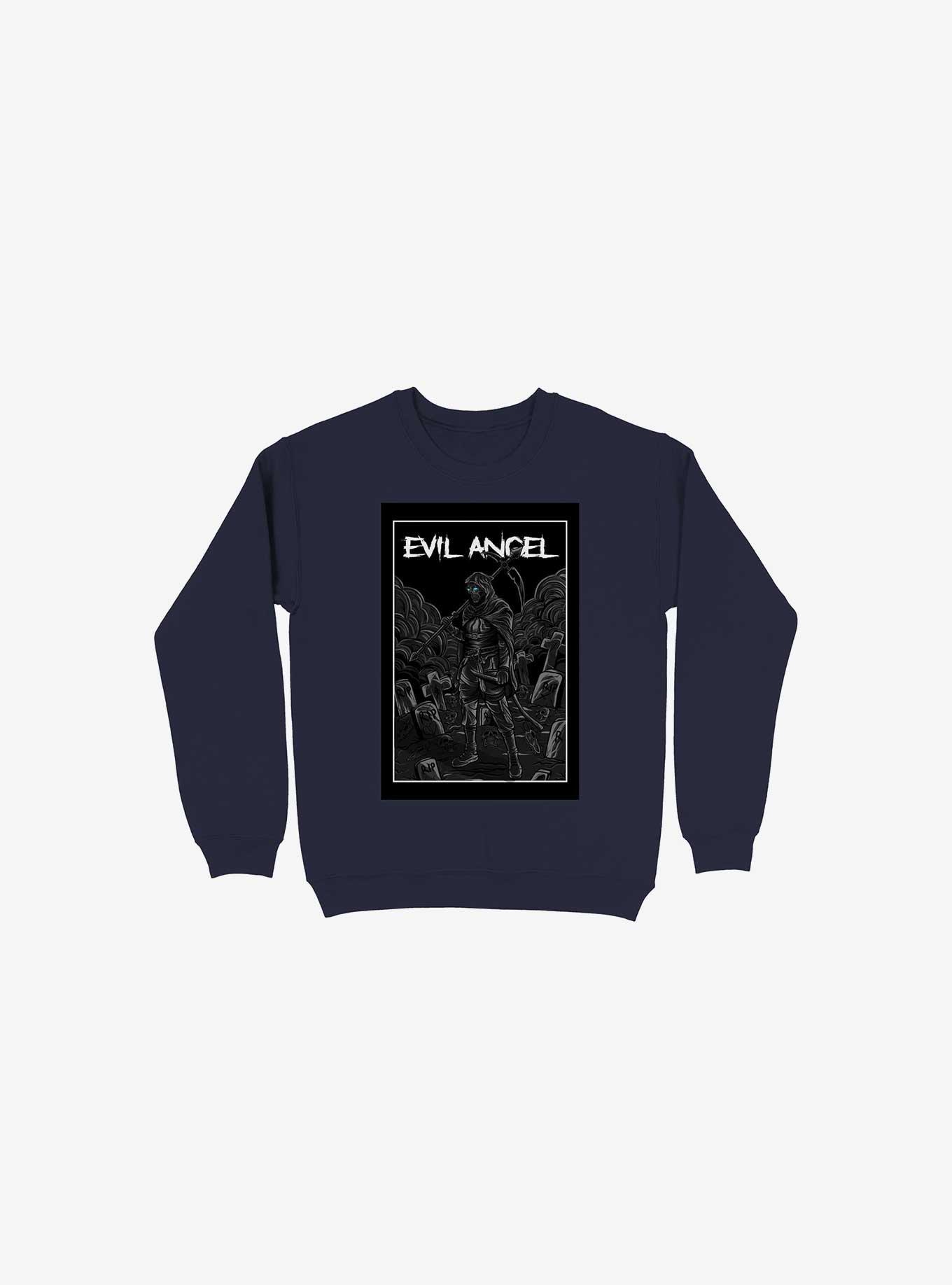 Evil Angel Sweatshirt, NAVY, hi-res