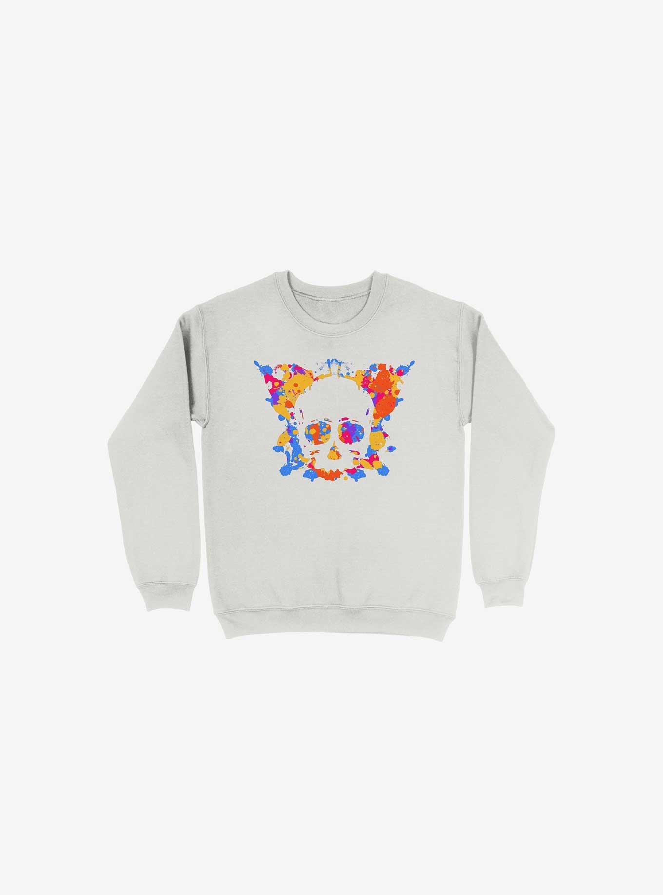 Inkblot Test Skull And Butterfly Sweatshirt, , hi-res
