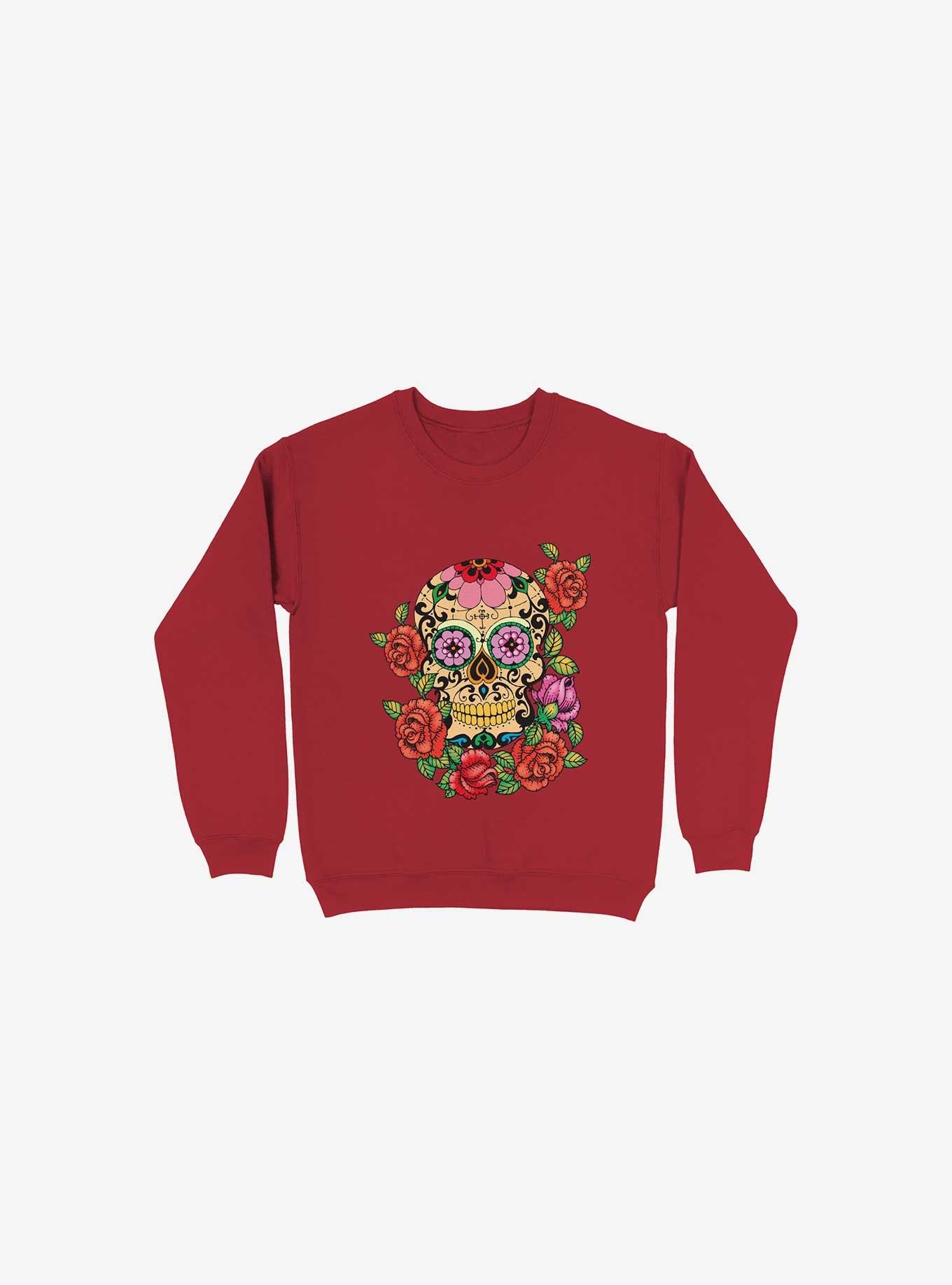 Memento Mori Sweatshirt, RED, hi-res