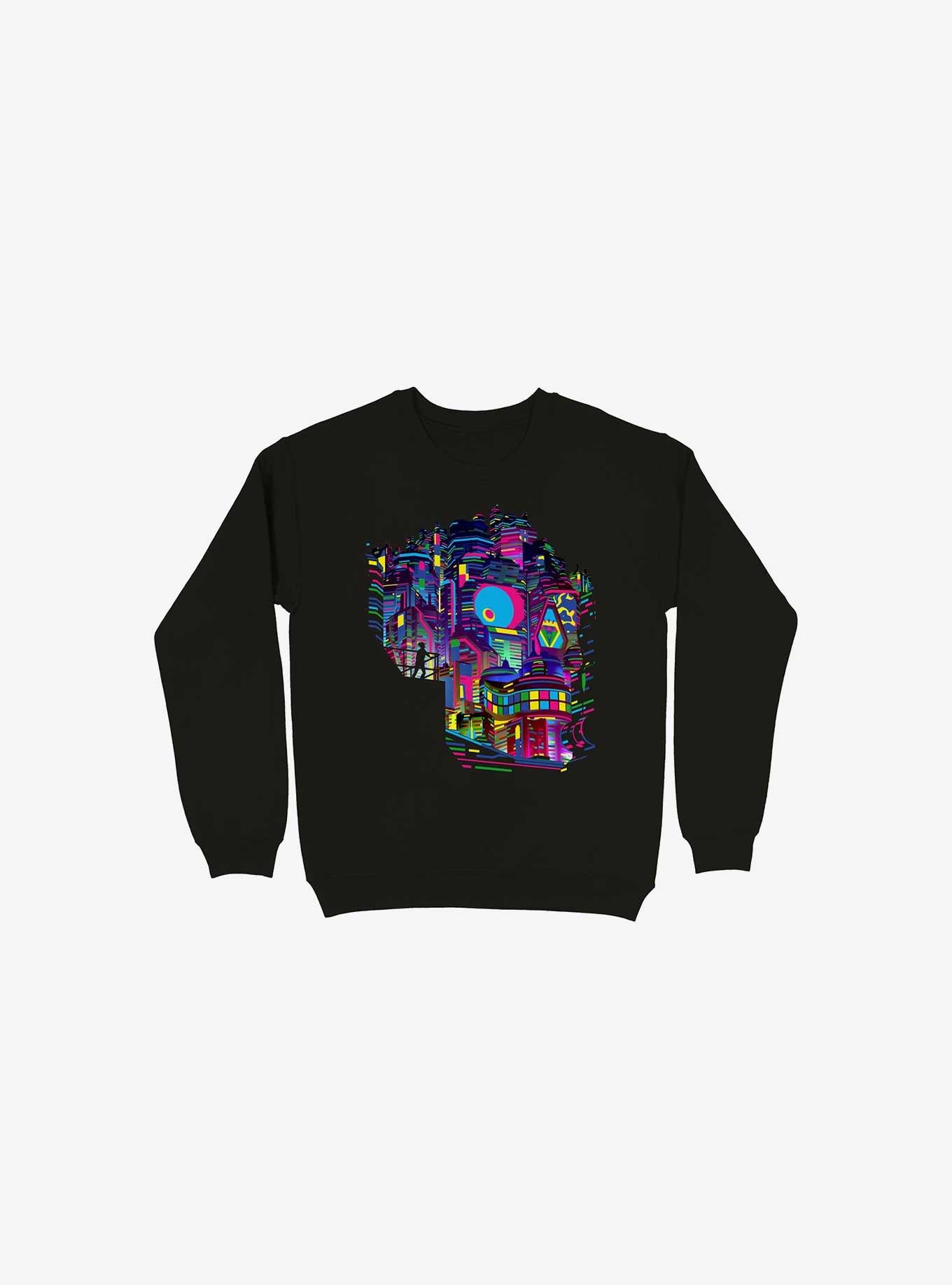 Skull City Sweatshirt, BLACK, hi-res