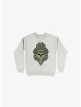 Skull Mandala Sweatshirt, WHITE, hi-res