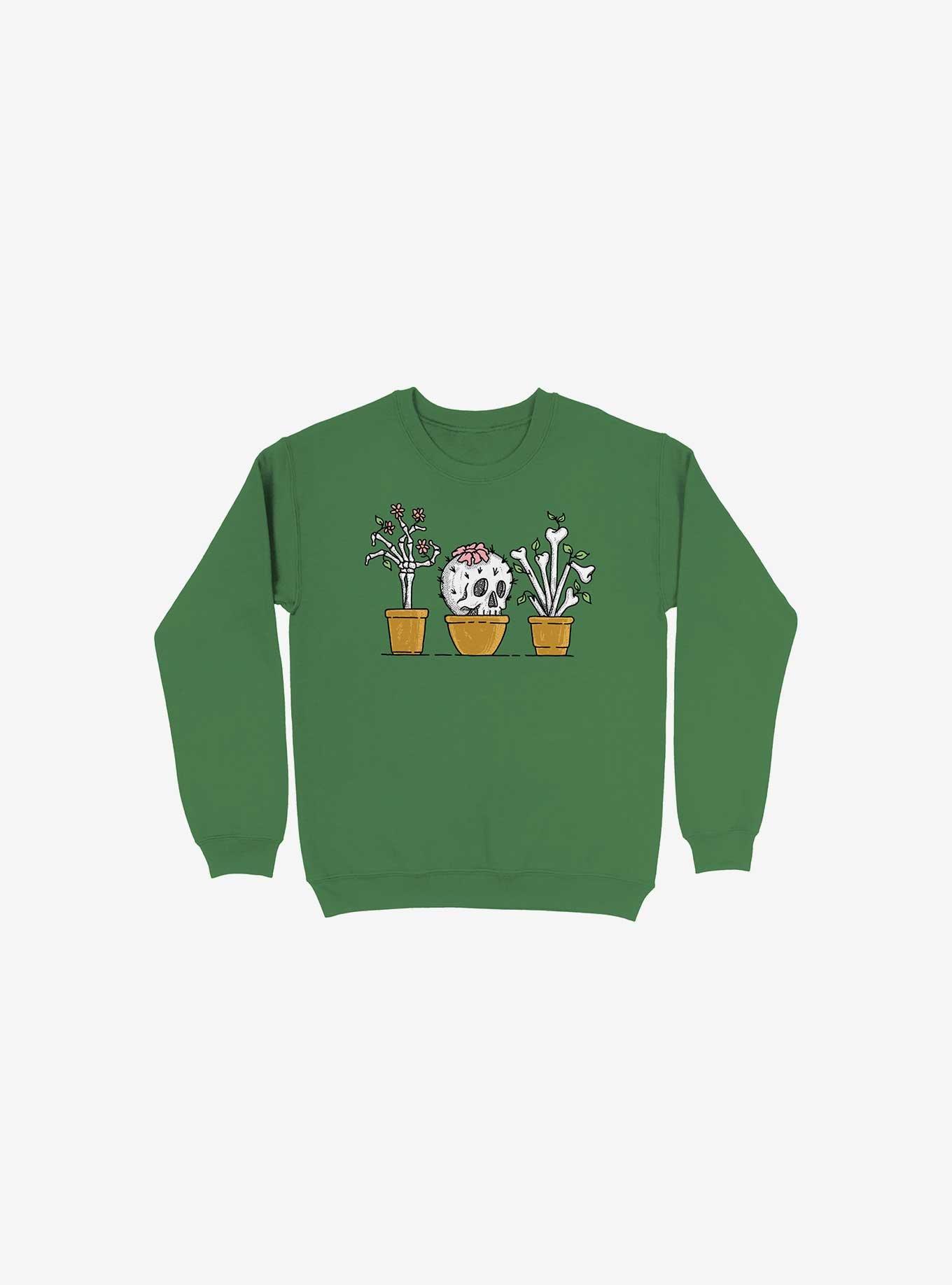 Bone Plants Sweatshirt, KELLY GREEN, hi-res