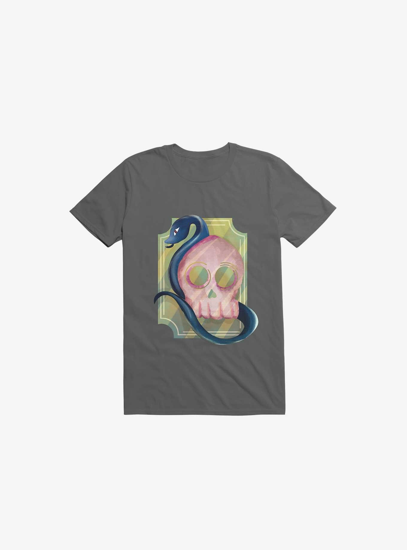 Pink Skull T-Shirt, CHARCOAL, hi-res
