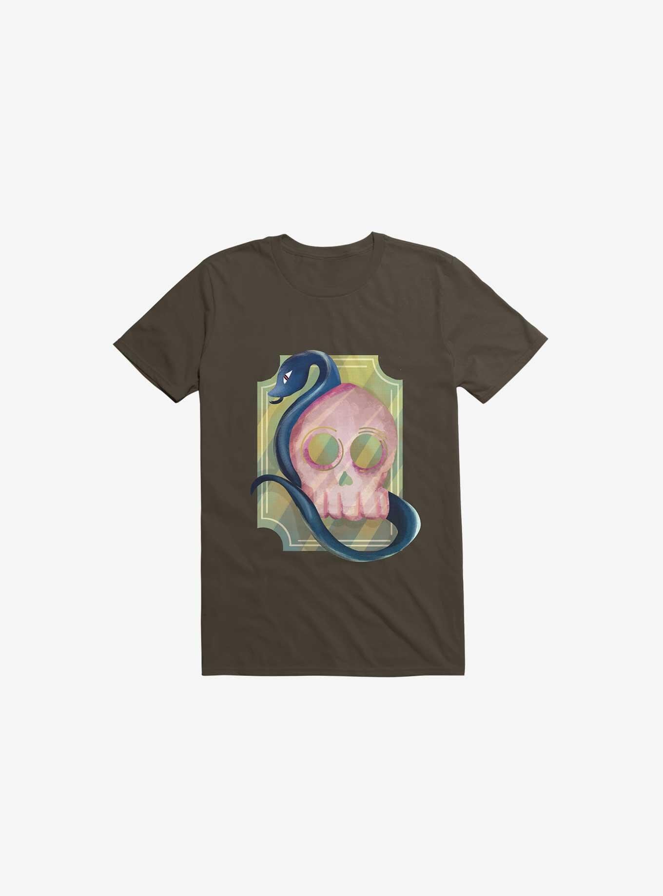 Pink Skull T-Shirt, BROWN, hi-res