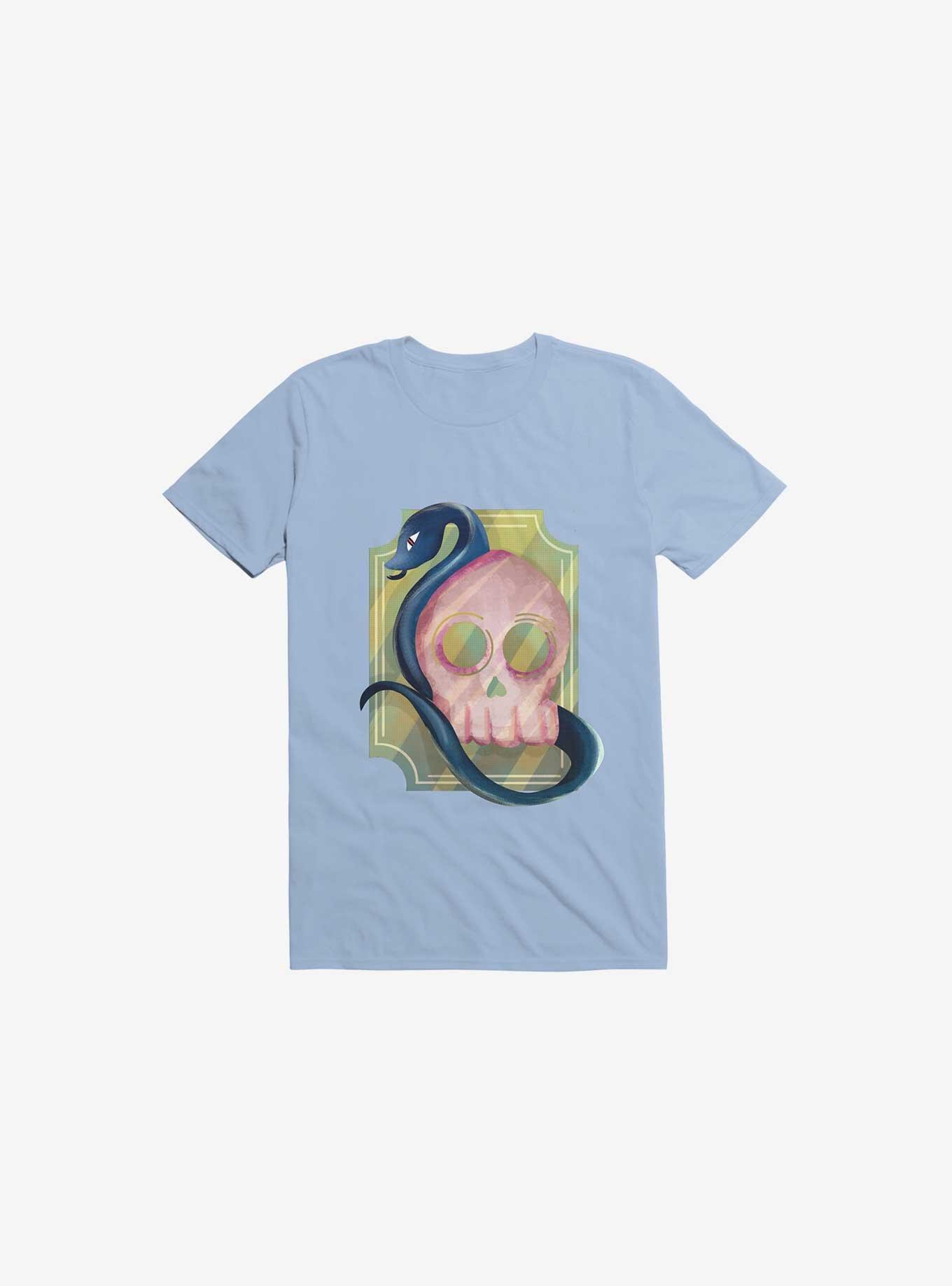 Pink Skull T-Shirt, LIGHT BLUE, hi-res