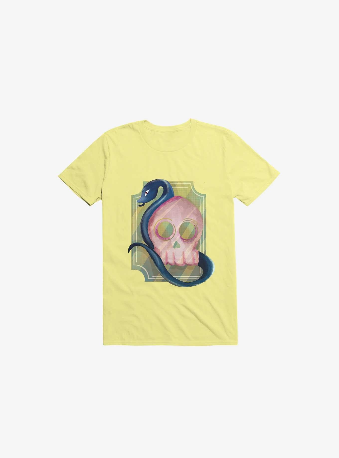 Pink Skull T-Shirt, CORN SILK, hi-res