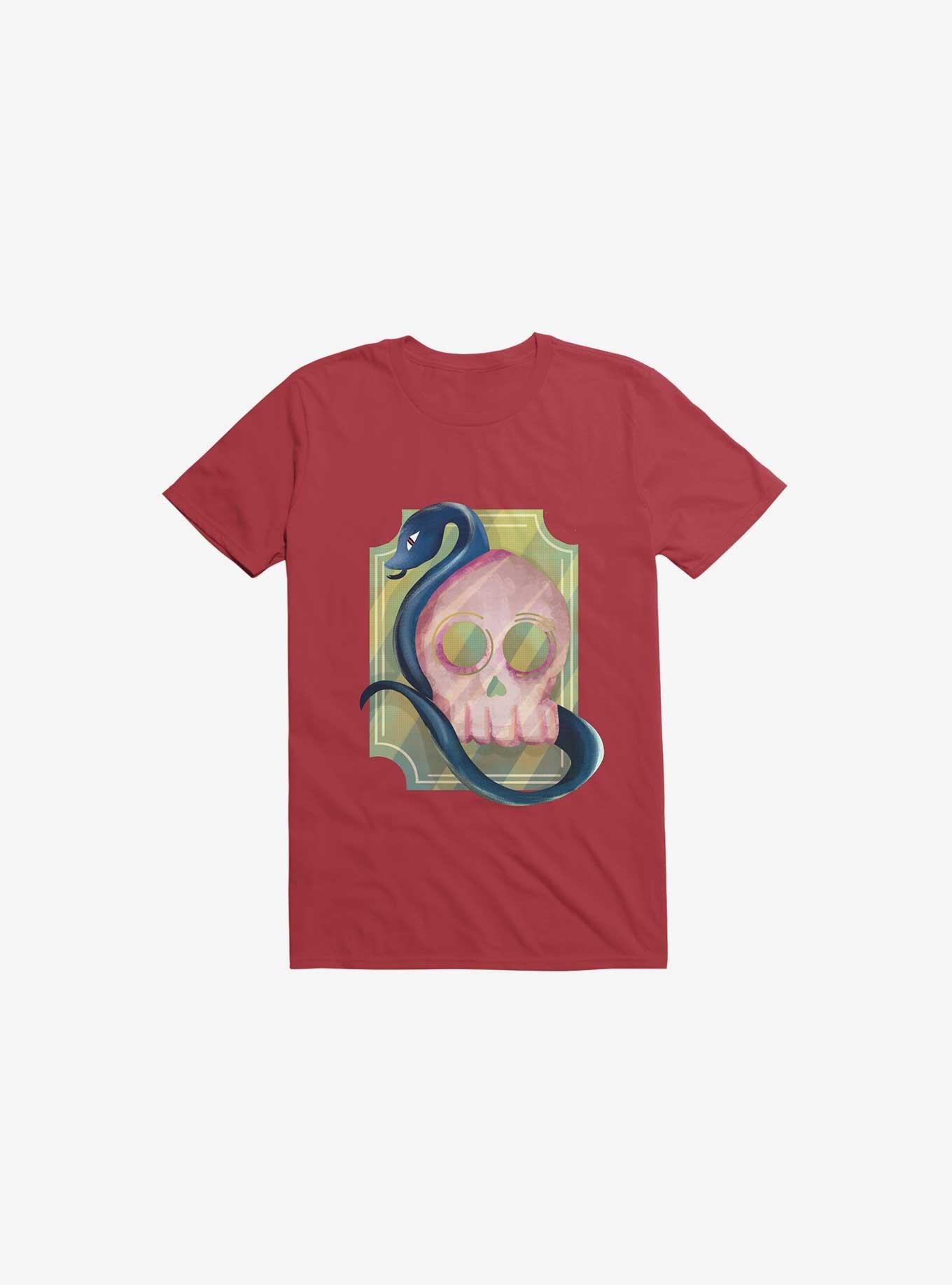 Pink Skull T-Shirt, RED, hi-res