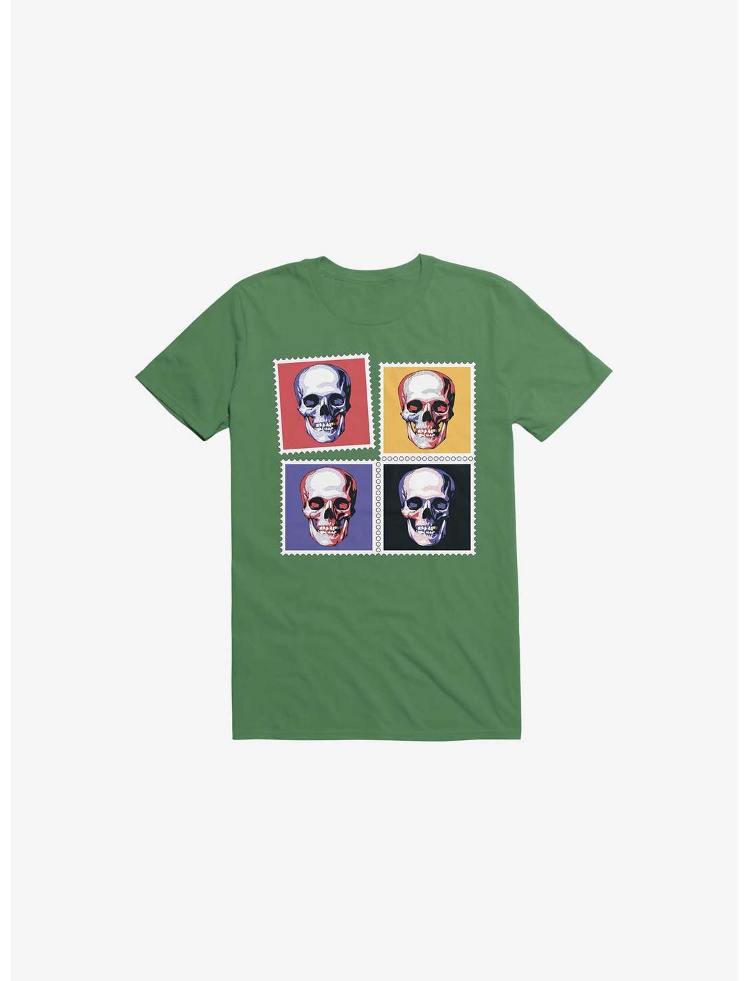 Skull Stamps T-Shirt, KELLY GREEN, hi-res