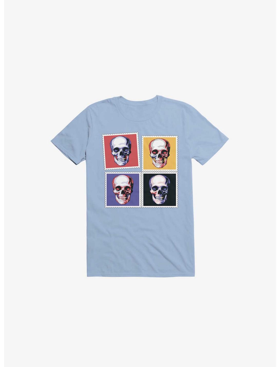 Skull Stamps T-Shirt, LIGHT BLUE, hi-res