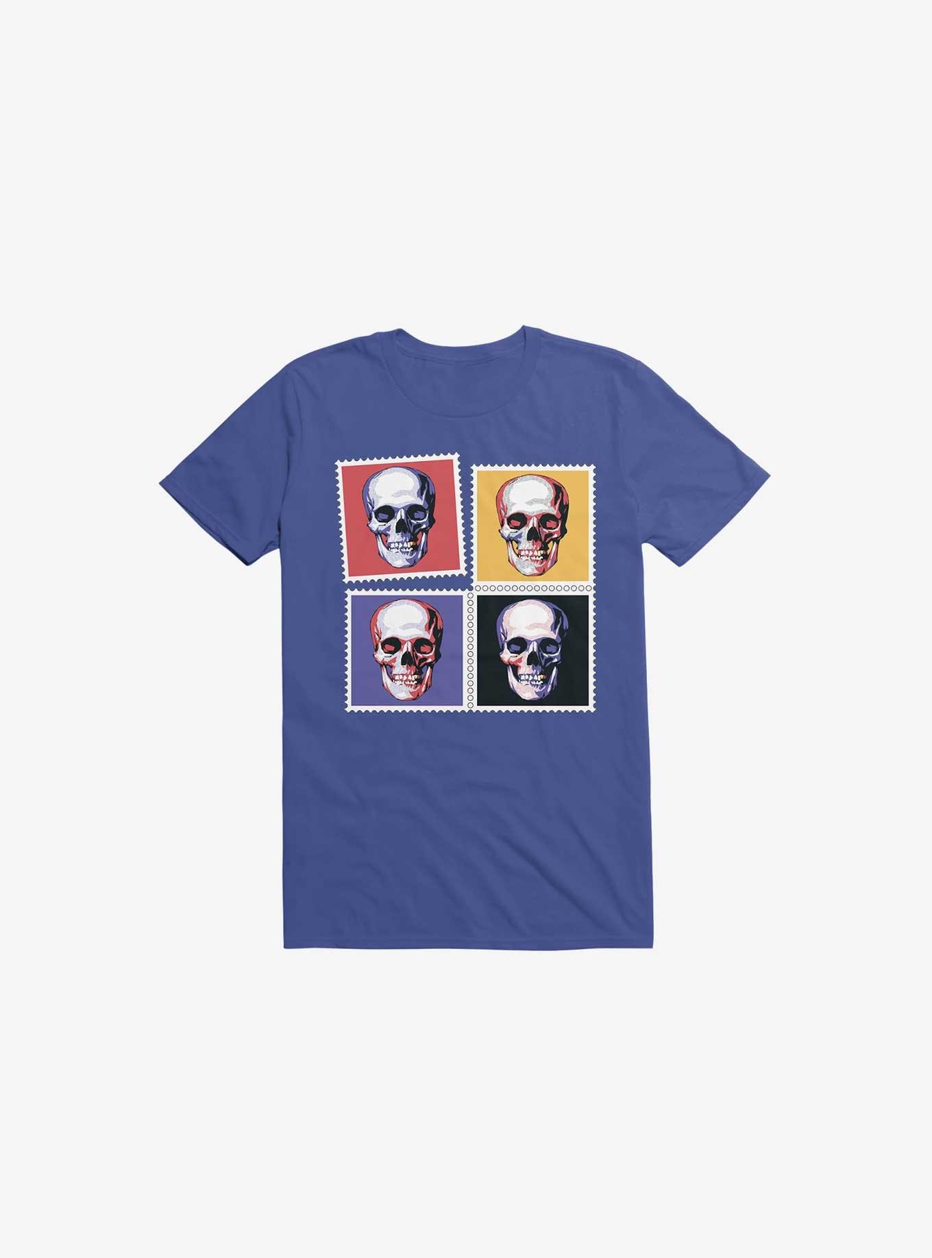 Skull Stamps T-Shirt, ROYAL, hi-res