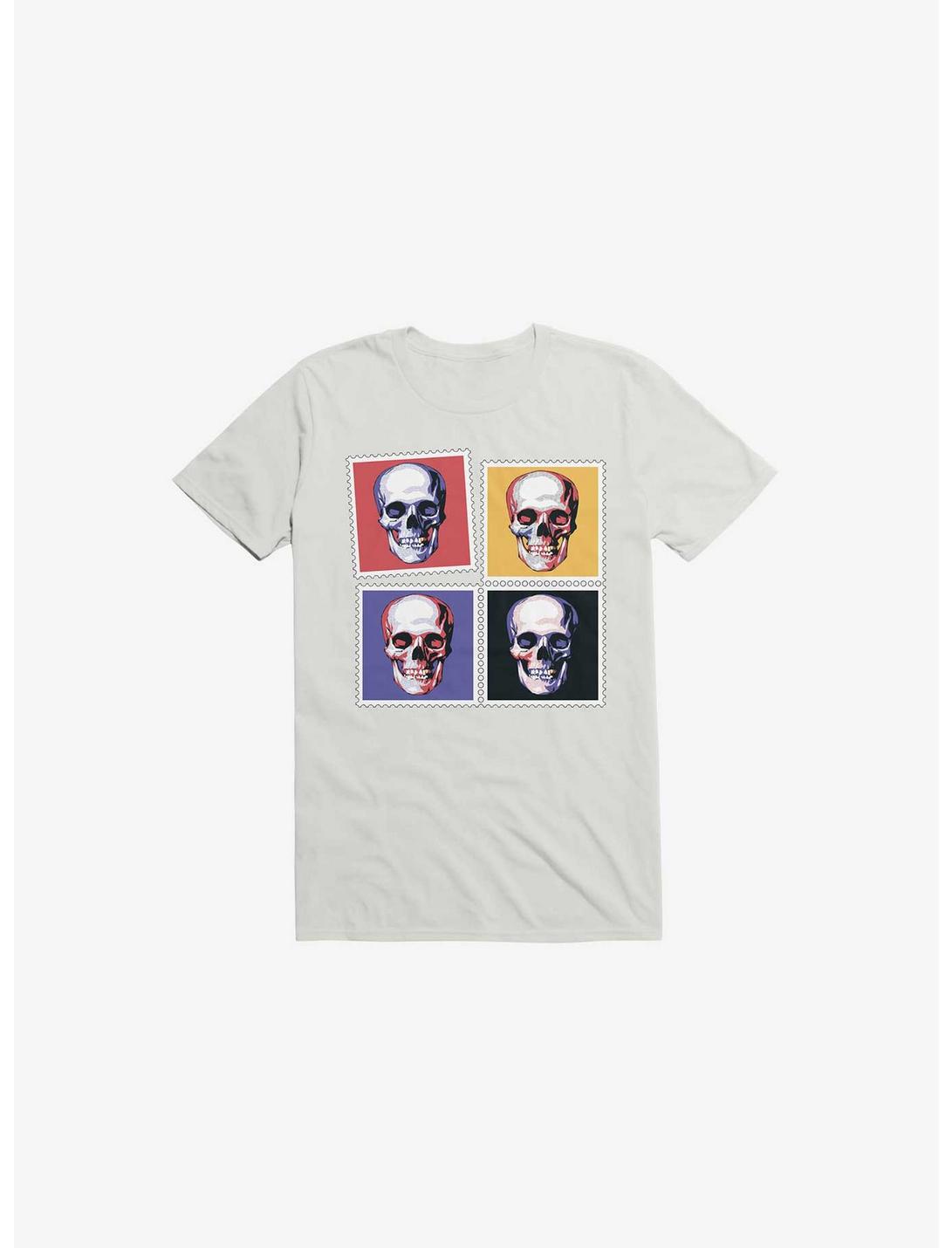 Skull Stamps T-Shirt, WHITE, hi-res