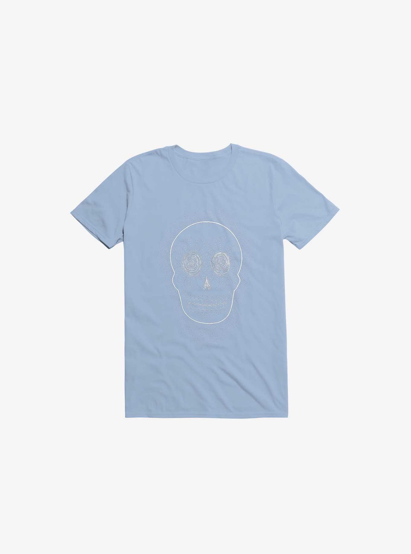 Stevia Skull T-Shirt, LIGHT BLUE, hi-res