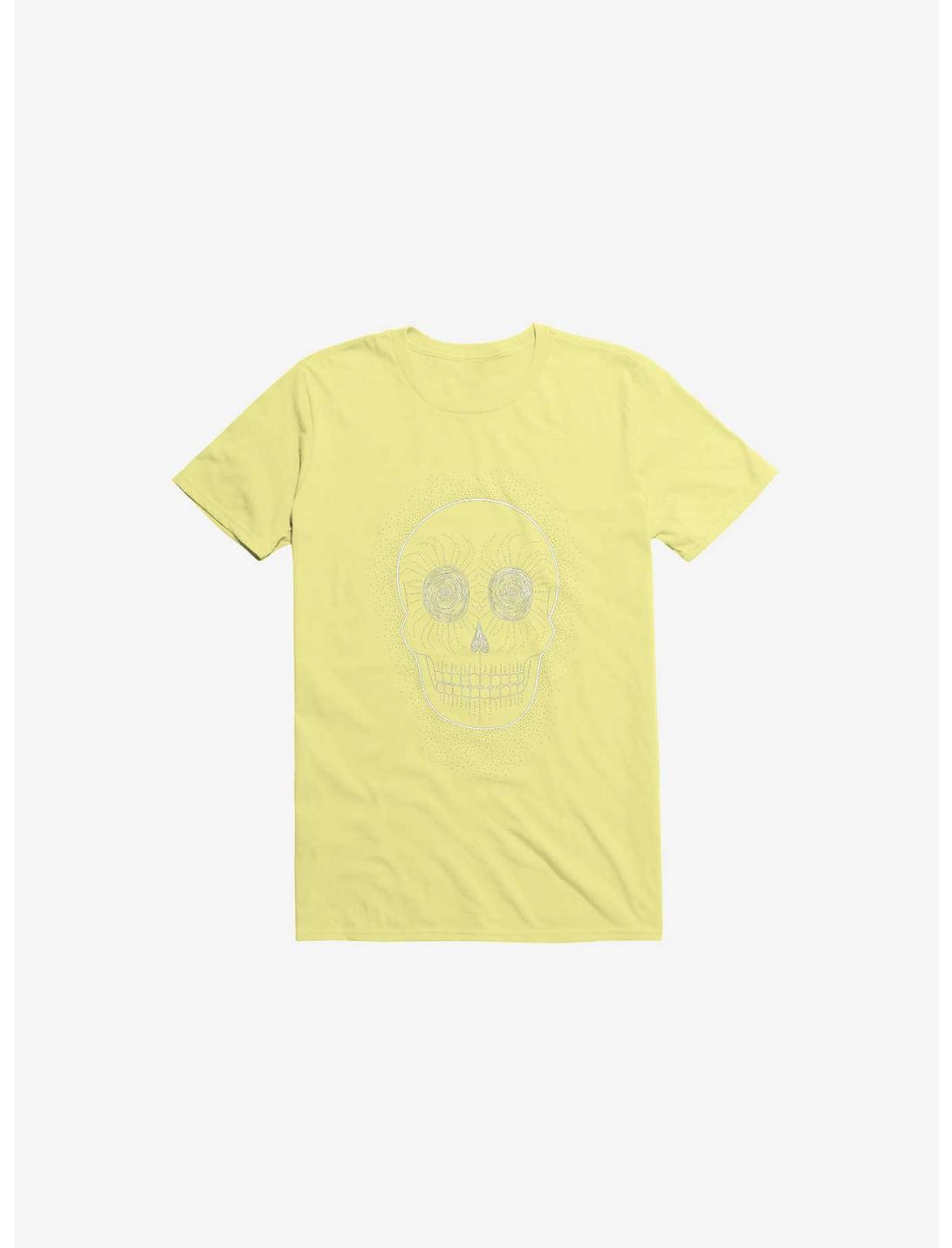 Stevia Skull T-Shirt, CORN SILK, hi-res