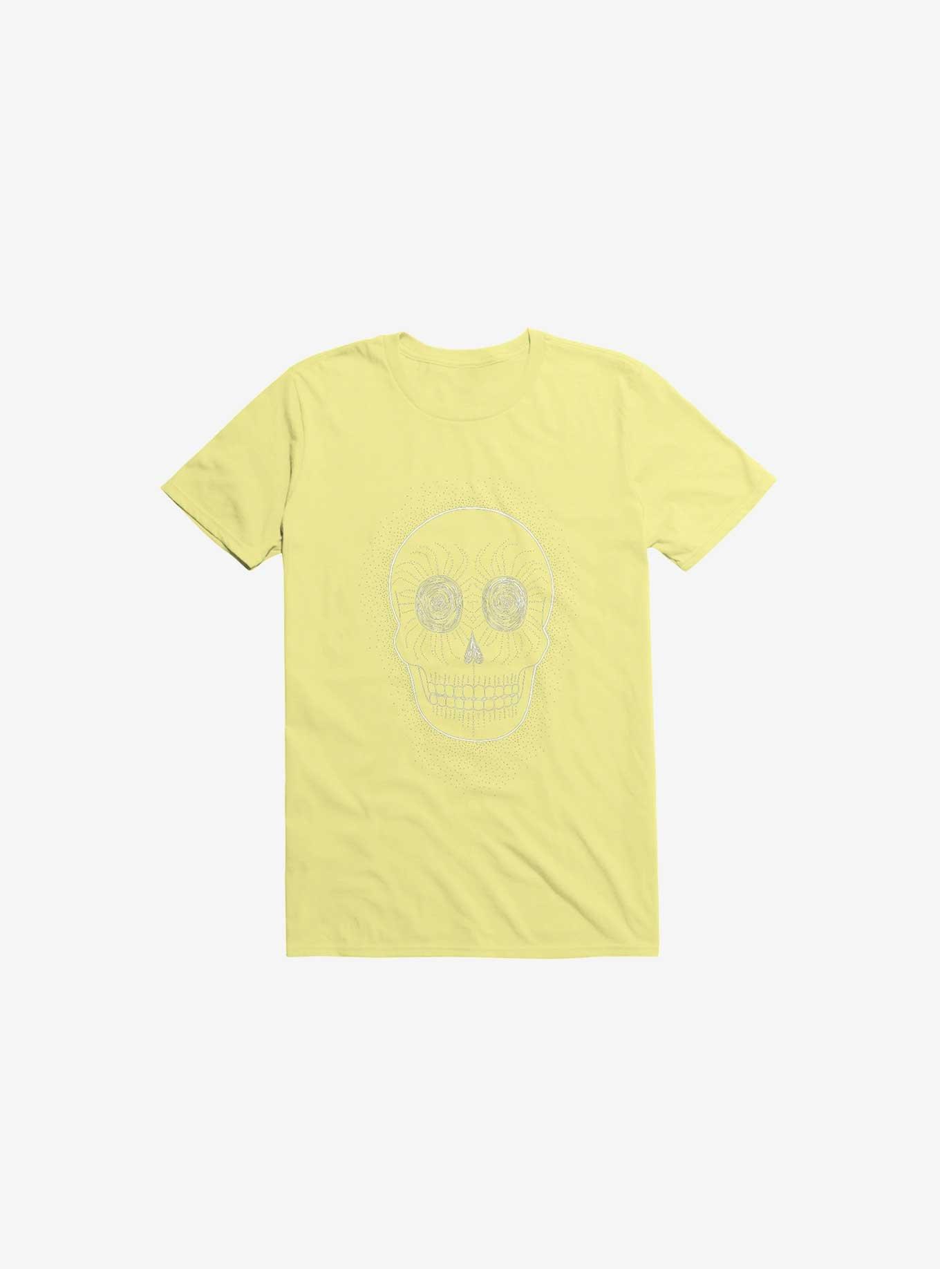 Stevia Skull T-Shirt, CORN SILK, hi-res