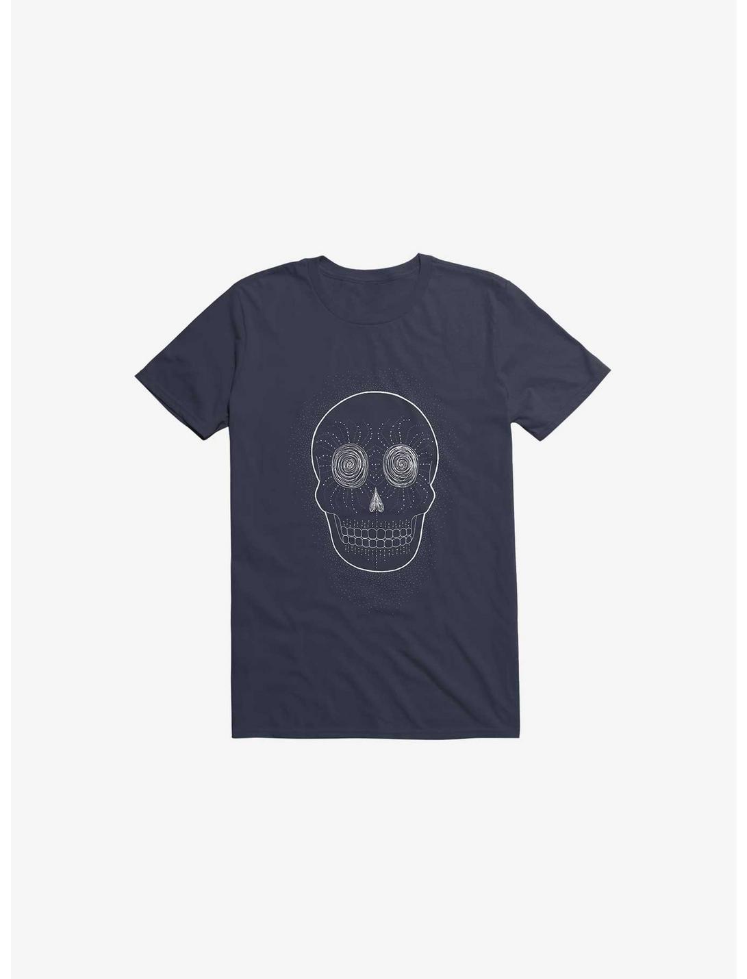 Stevia Skull T-Shirt, NAVY, hi-res