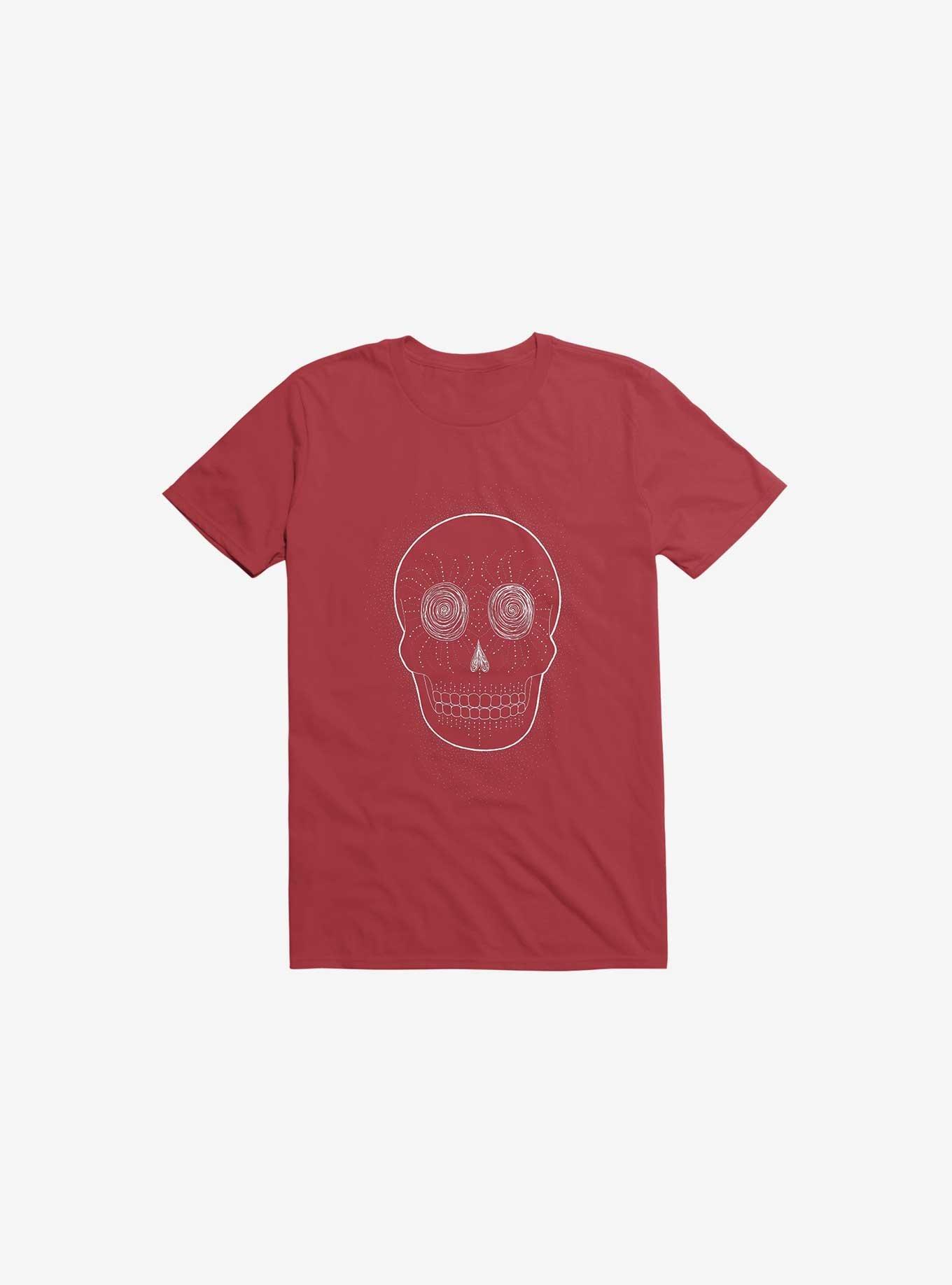 Stevia Skull T-Shirt, RED, hi-res