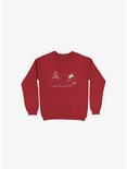 Damn, Sleepy Time Is Out Sweatshirt, RED, hi-res