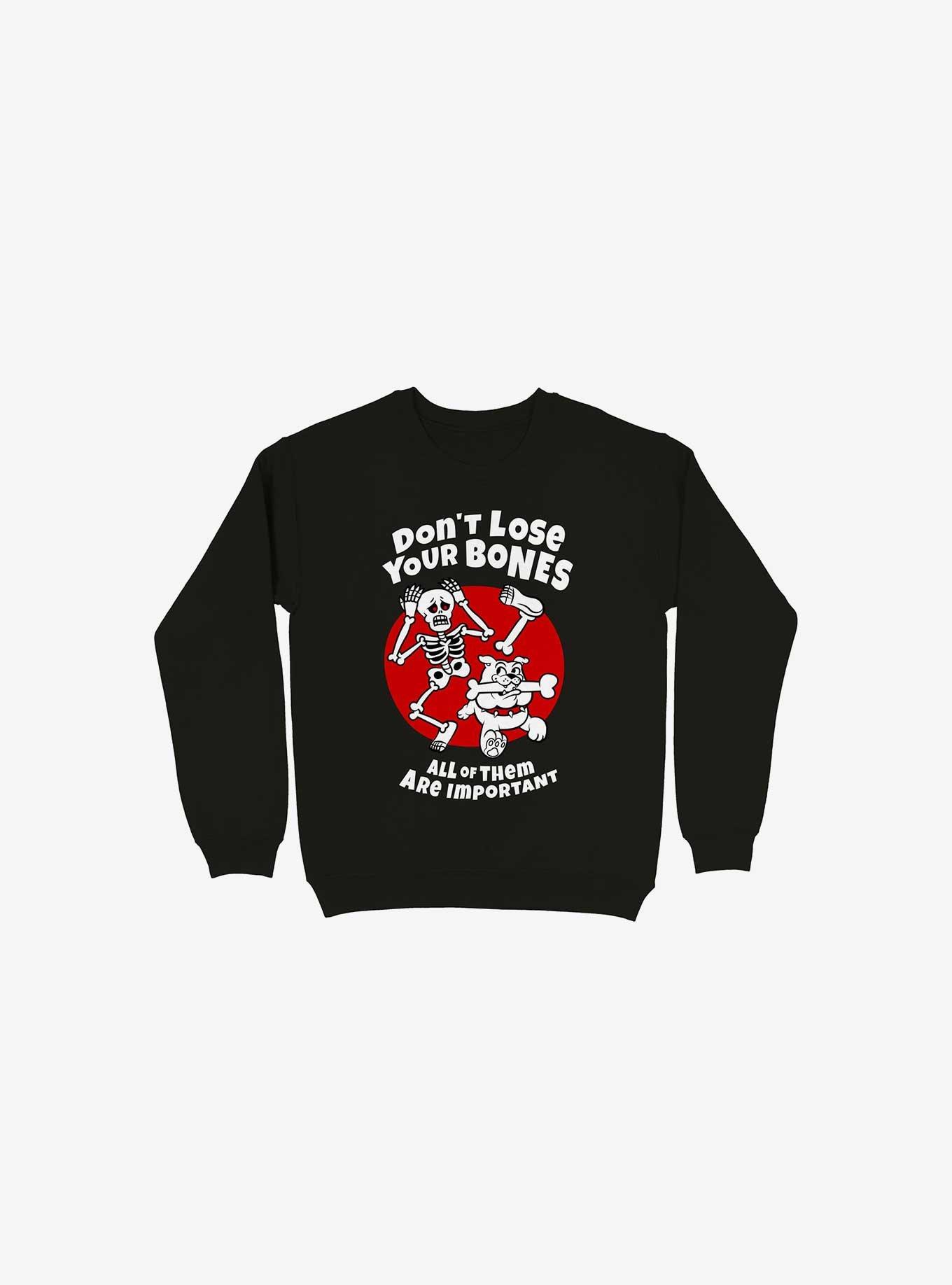 Don't Lose Your Bones Sweatshirt, BLACK, hi-res