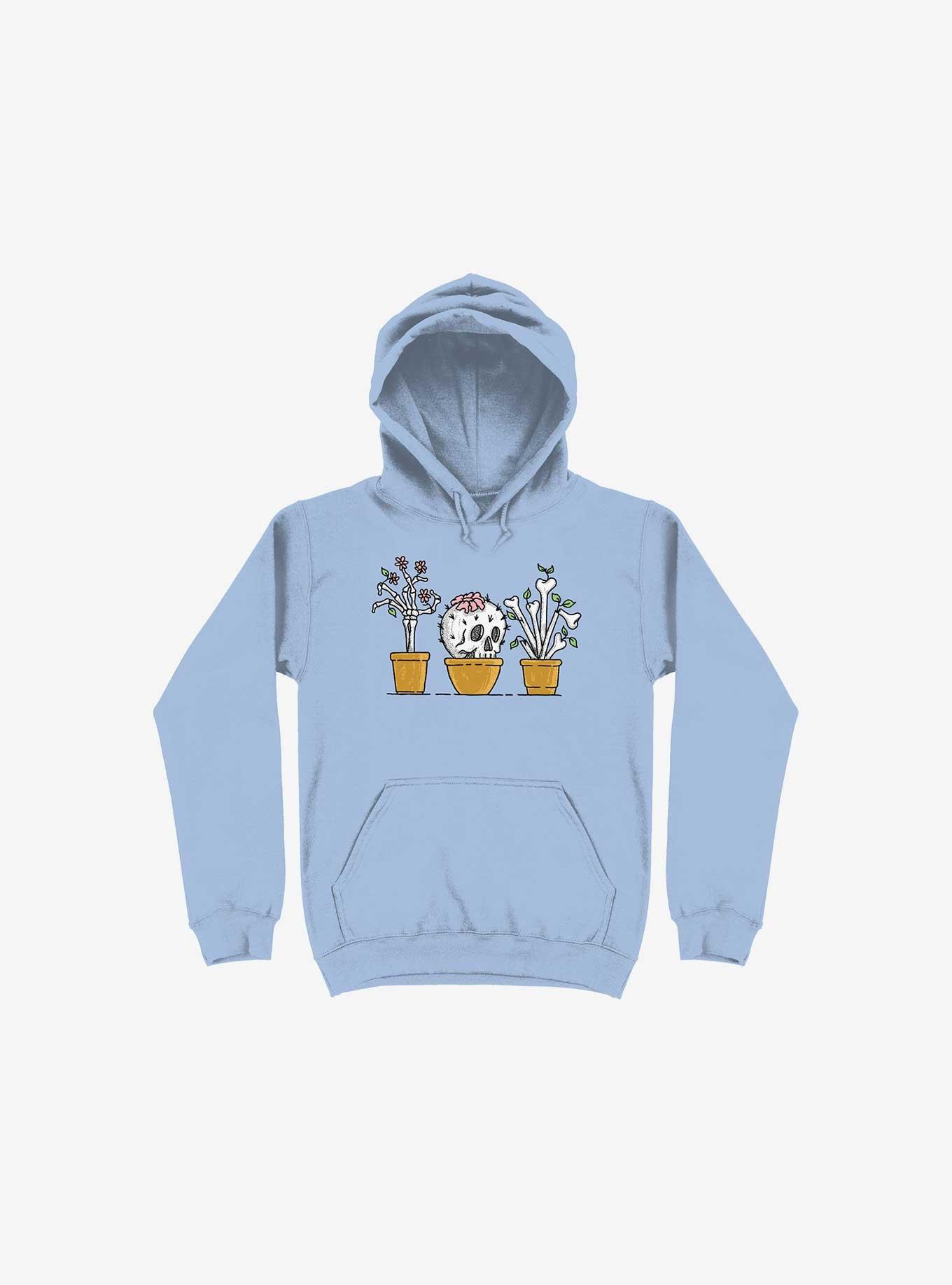 Bone Plants Hoodie, LIGHT BLUE, hi-res