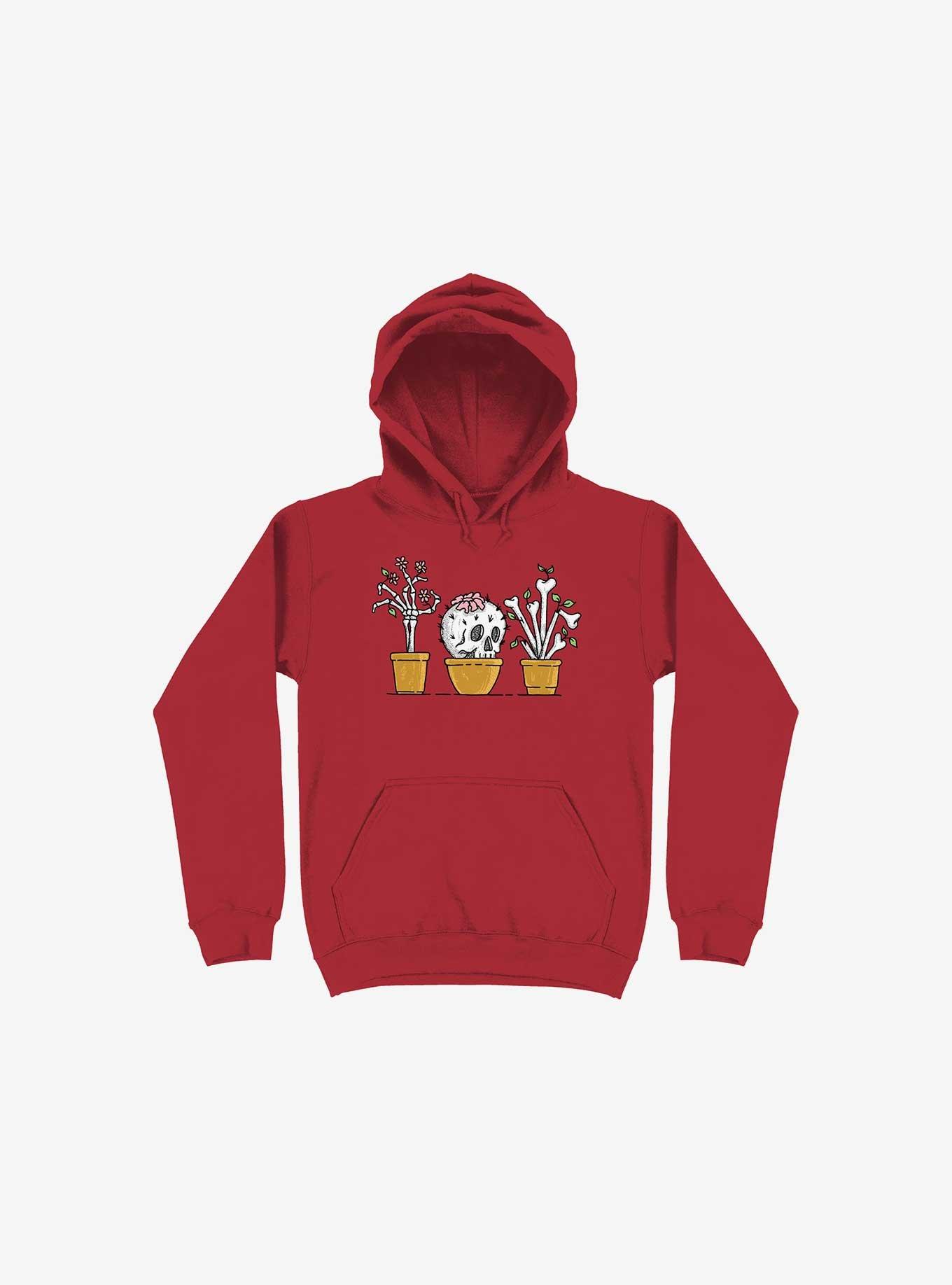 Bone Plants Hoodie, RED, hi-res