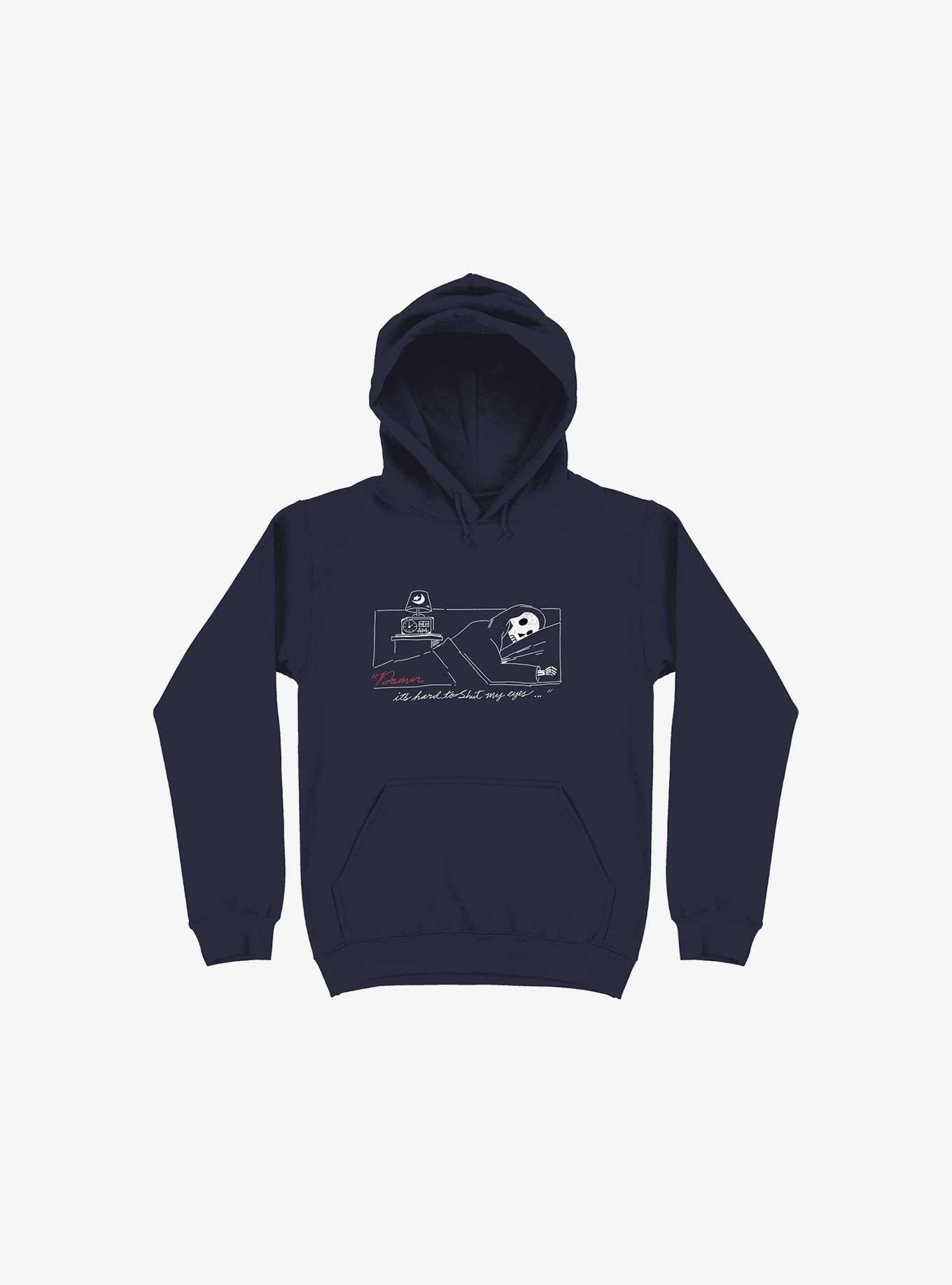 Damn, Sleepy Time Is Out Hoodie, NAVY, hi-res