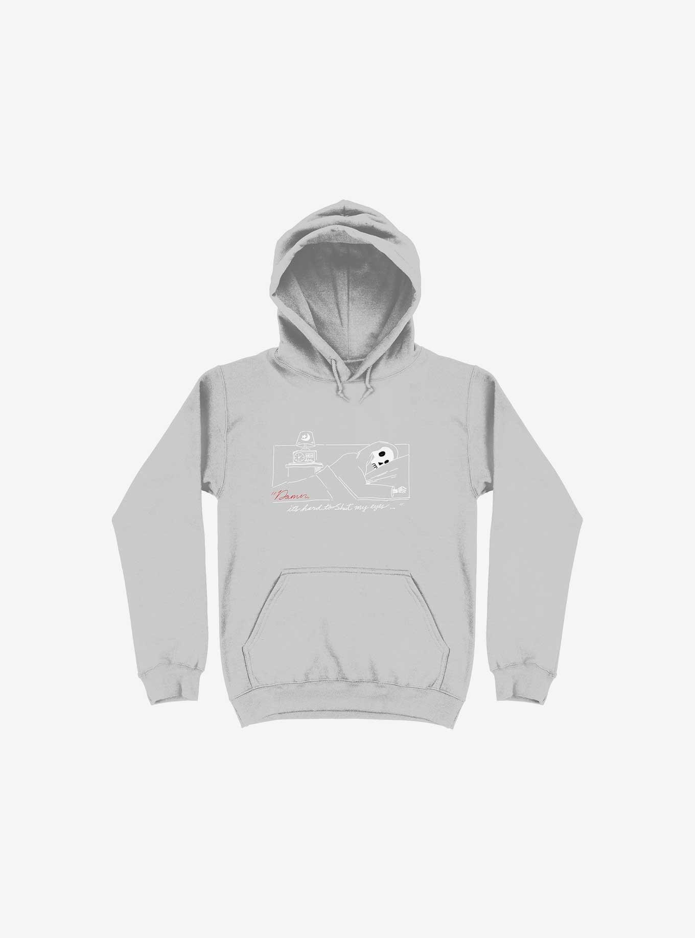 Damn, Sleepy Time Is Out Hoodie, SILVER, hi-res