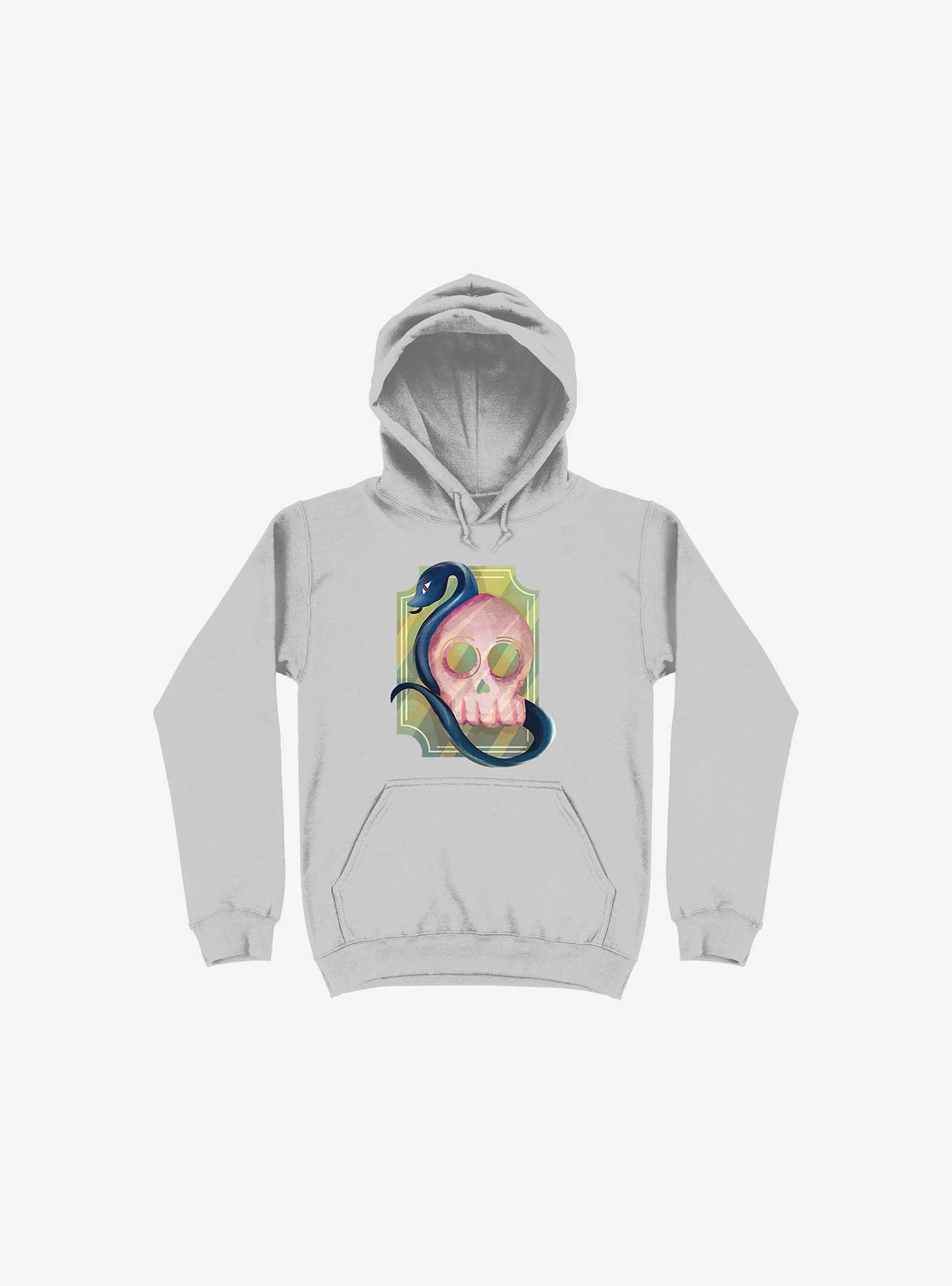 Pink Skull Hoodie, SILVER, hi-res