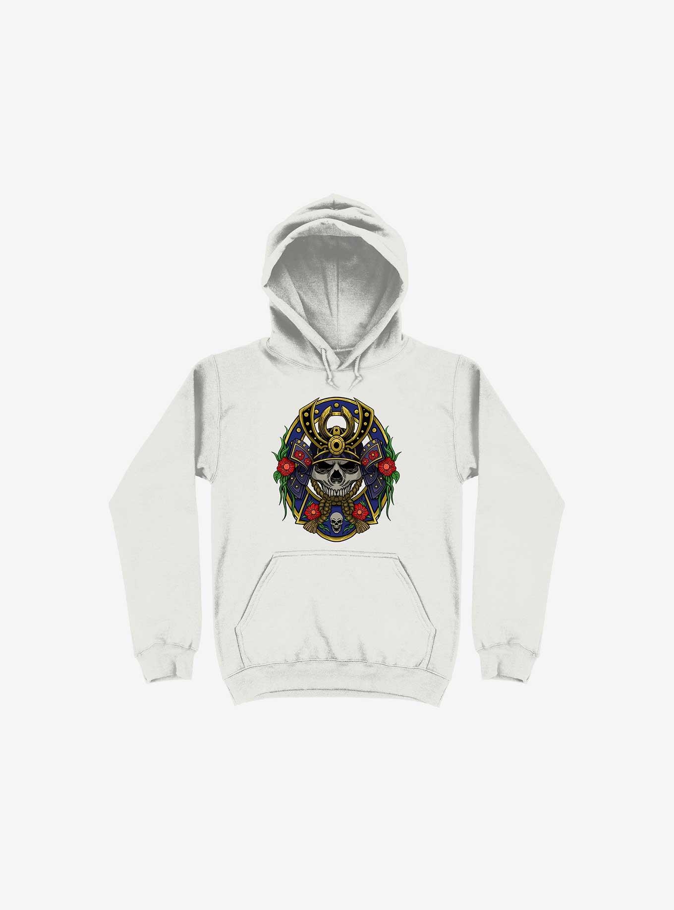 Samurai Skull Hoodie, WHITE, hi-res