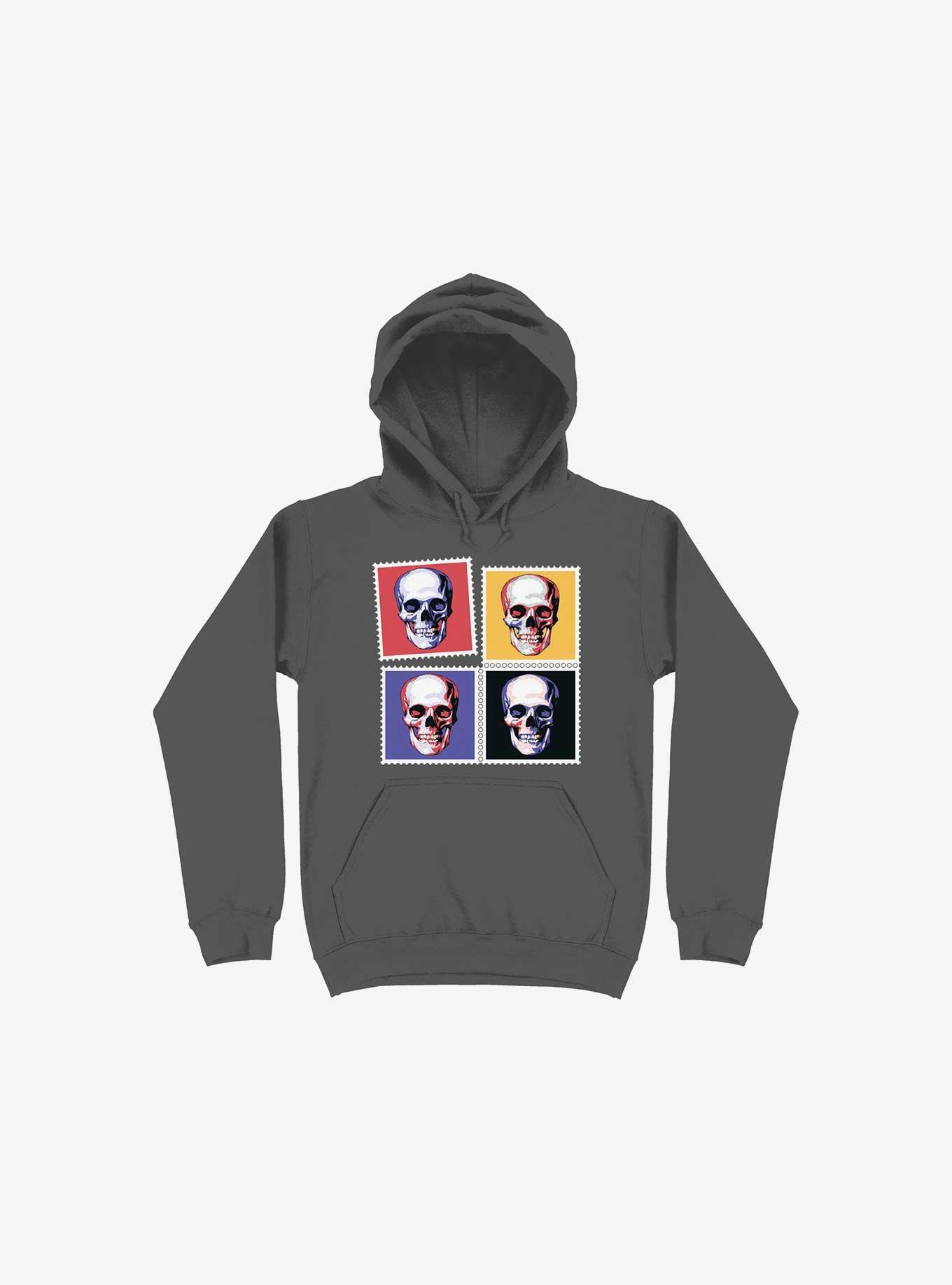 Skull Stamps Hoodie, ASPHALT, hi-res
